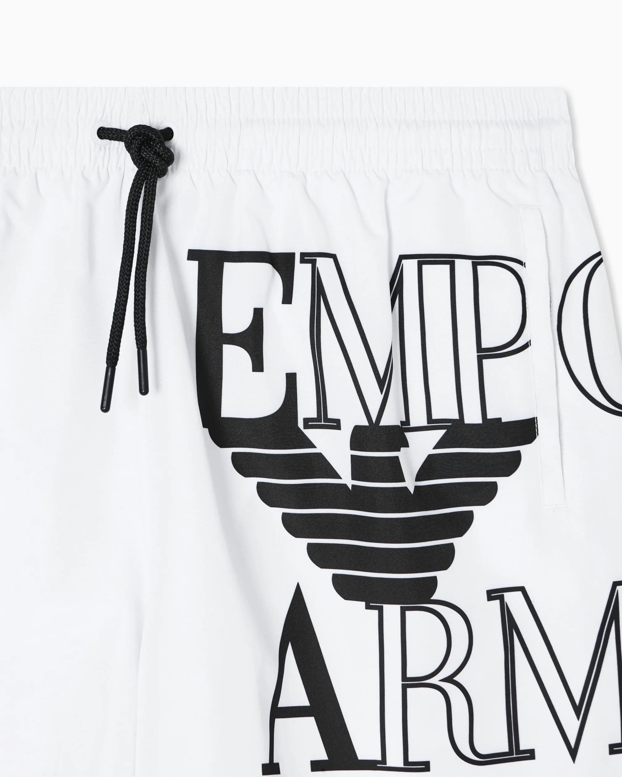 EMPORIO ARMANI Męskie pogrubione logo bokserki białe L