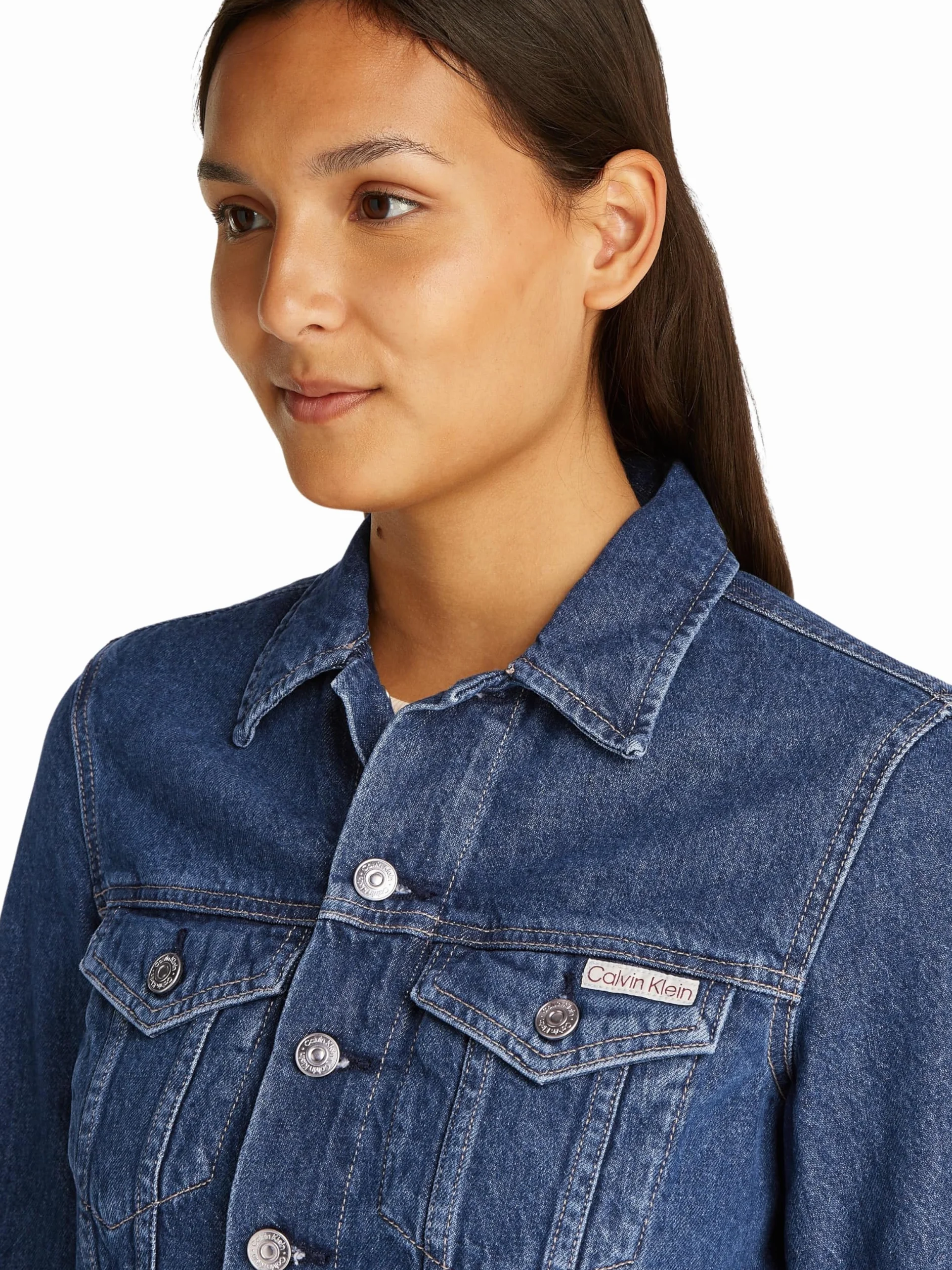 Calvin Klein Kurtka Trucker Cropped 90's Denim J20j225183