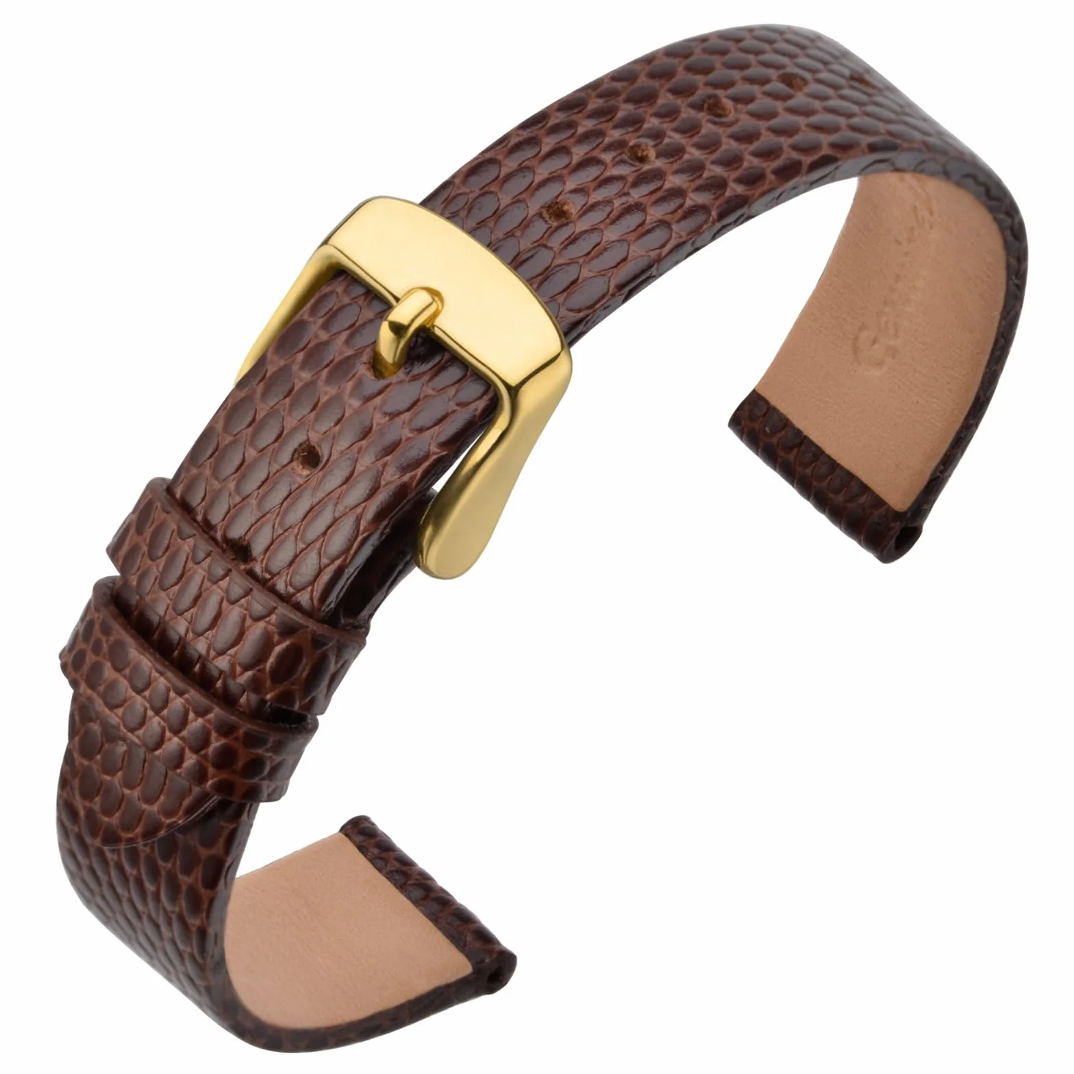 Annefit 10 mm 12 mm 13 14 15 16 18 20 mm damskie paski do zegarka z teksturą jaszczurki, skórzany pasek zastępczy