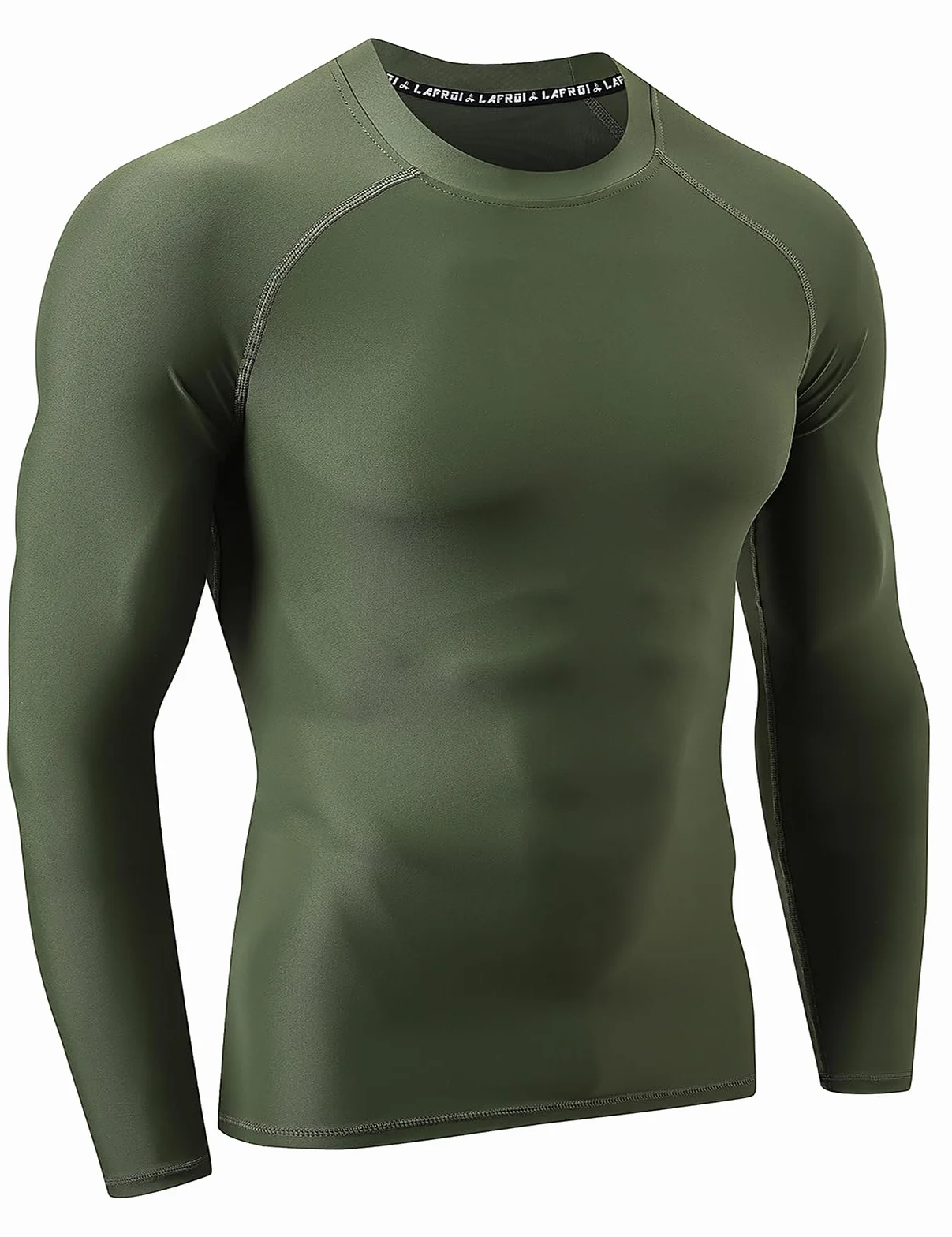 LAFROI Męska koszulka z długim rękawem UPF 50+, kompresyjna, BJJ, pływanie, Rashguard