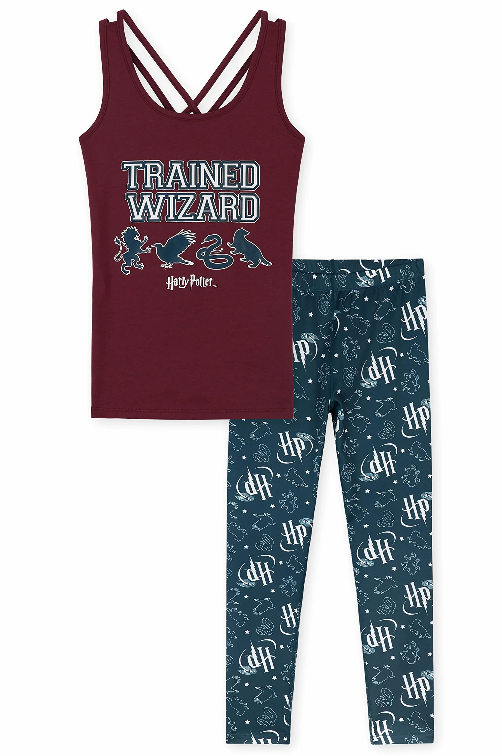 Harry Potter Dziewczęcy top na siłownię i legginsy zestaw treningowy taniec sportowy strój prezenty