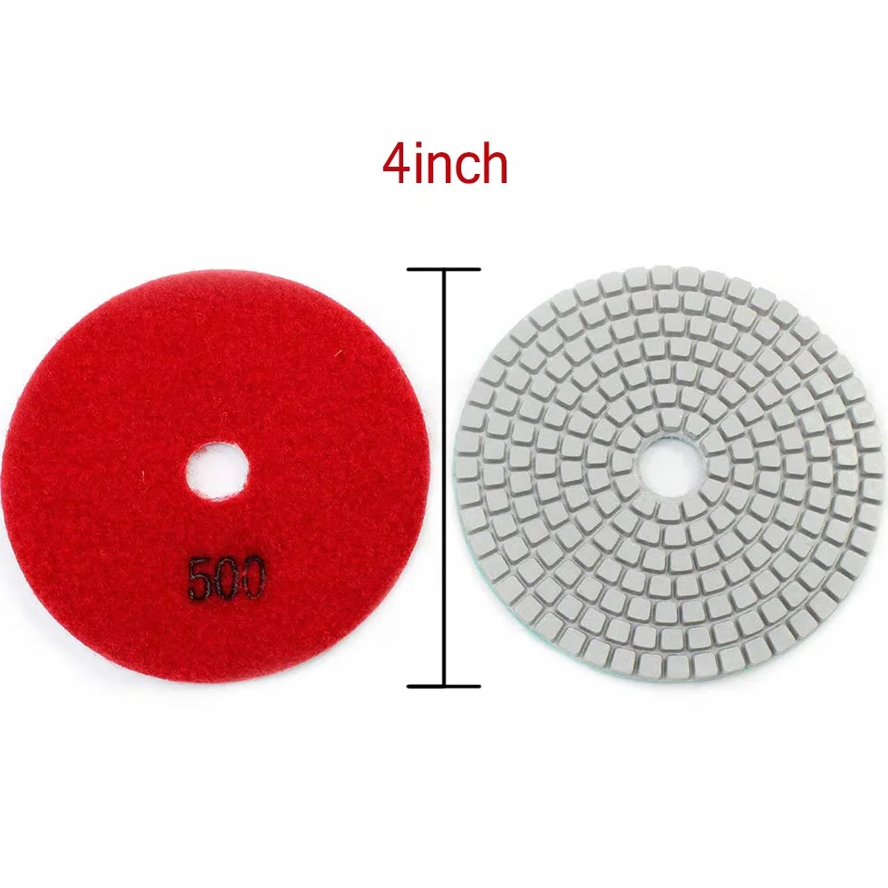 7 sztuk 10 cm zestaw diamentowych podkładek do polerowania na mokro z podkładką do granitu betonu ceramicznego marmuru młynka do podłogi lub polerowania