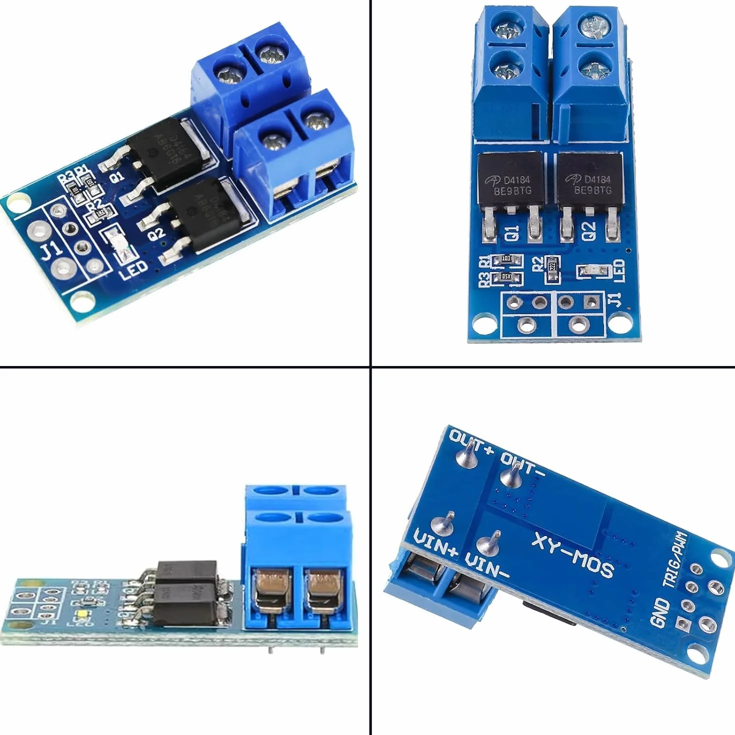 8 szt. DC 5V-36V 400W FET moduł przełącznika wyzwalającego płyta modułu sterowniczego podwójny Mosfet moduł sterownika podwójnej wysokiej mocy moduł sterownika przełączającego regulator PWM panel