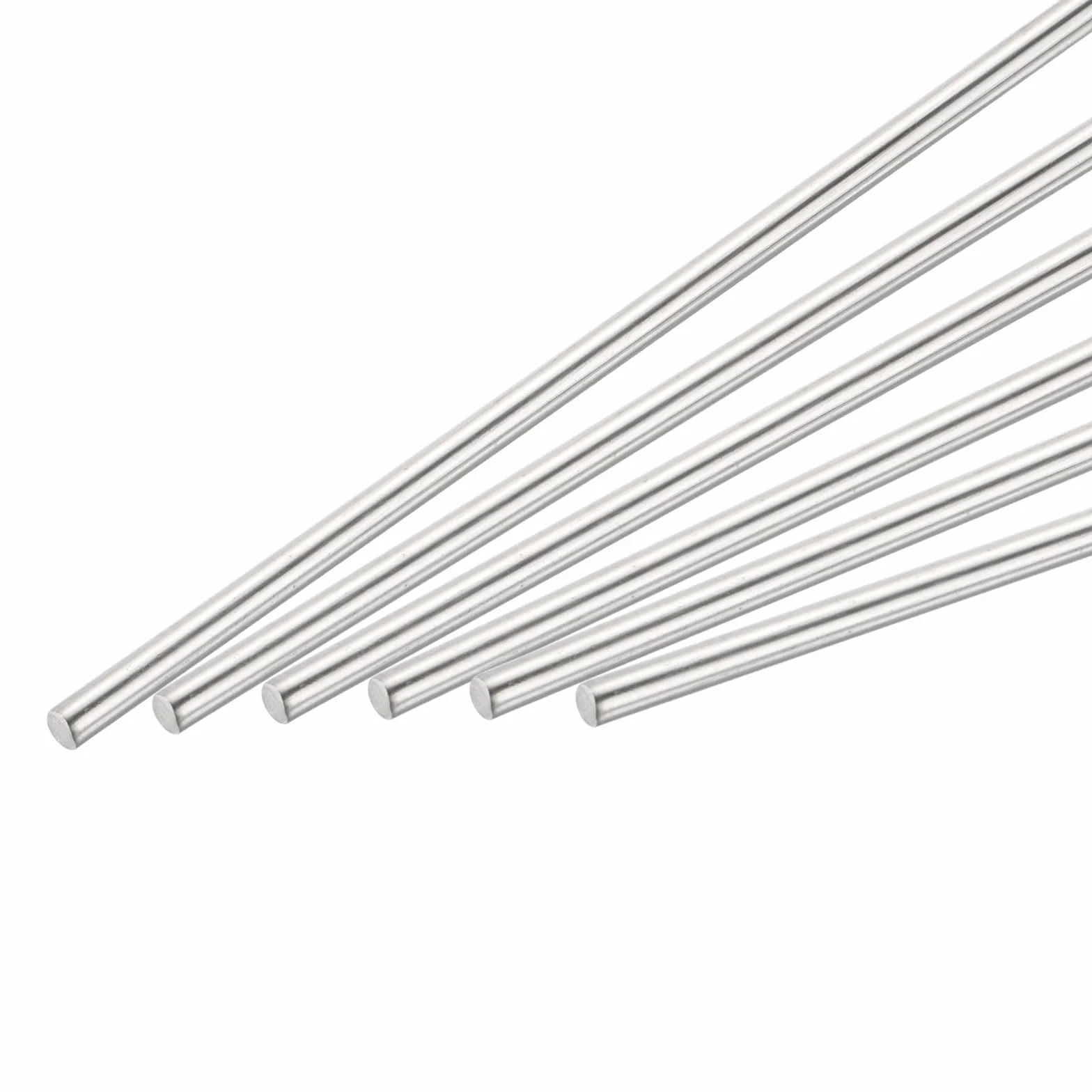 QUARKZMAN 6 szt. 304 okrągły pręt ze stali nierdzewnej, 3 mm x 100 mm, do różnych projektów DIY, model samochodu samolotu statku, 6 szt