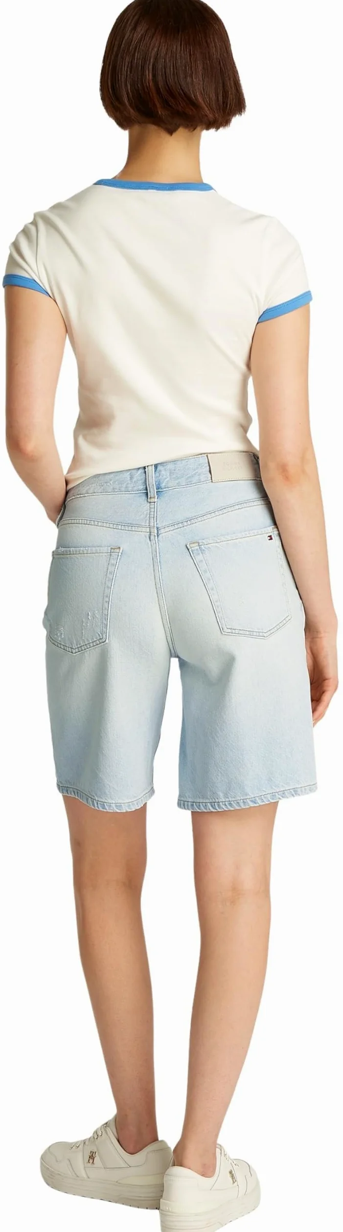 TOMMY HILFIGER Dnm Bermuda Short Hw Sky Ww0ww44388 - DNM BERMUDA SHORT HW SKY WW0WW44388 Kobiety