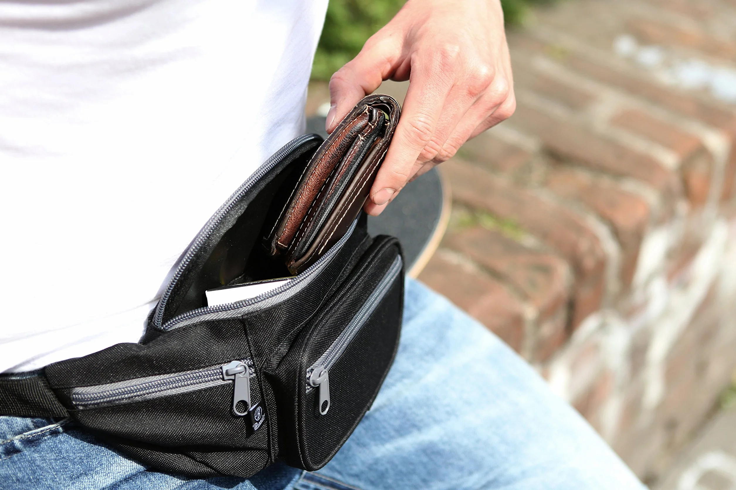 Brandit Waist Belt Bag saszetka biodrowa na biodra - ramię - torba, czarny, Standard, klasyczny
