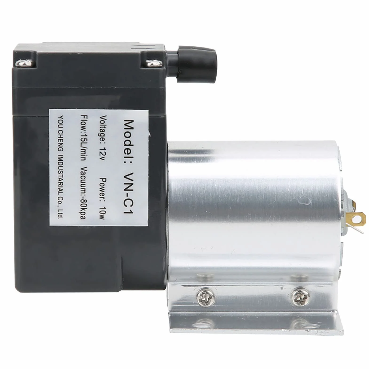 DC 12V/24V Mini pompa próżniowa, 200kpa 10W 15L/min Elektryczna przenośna pompa powietrza z uchwytem, ujemne ciśnienie ssanie pompowanie powietrza kompresor membranowy pompy dla projektów(24V)