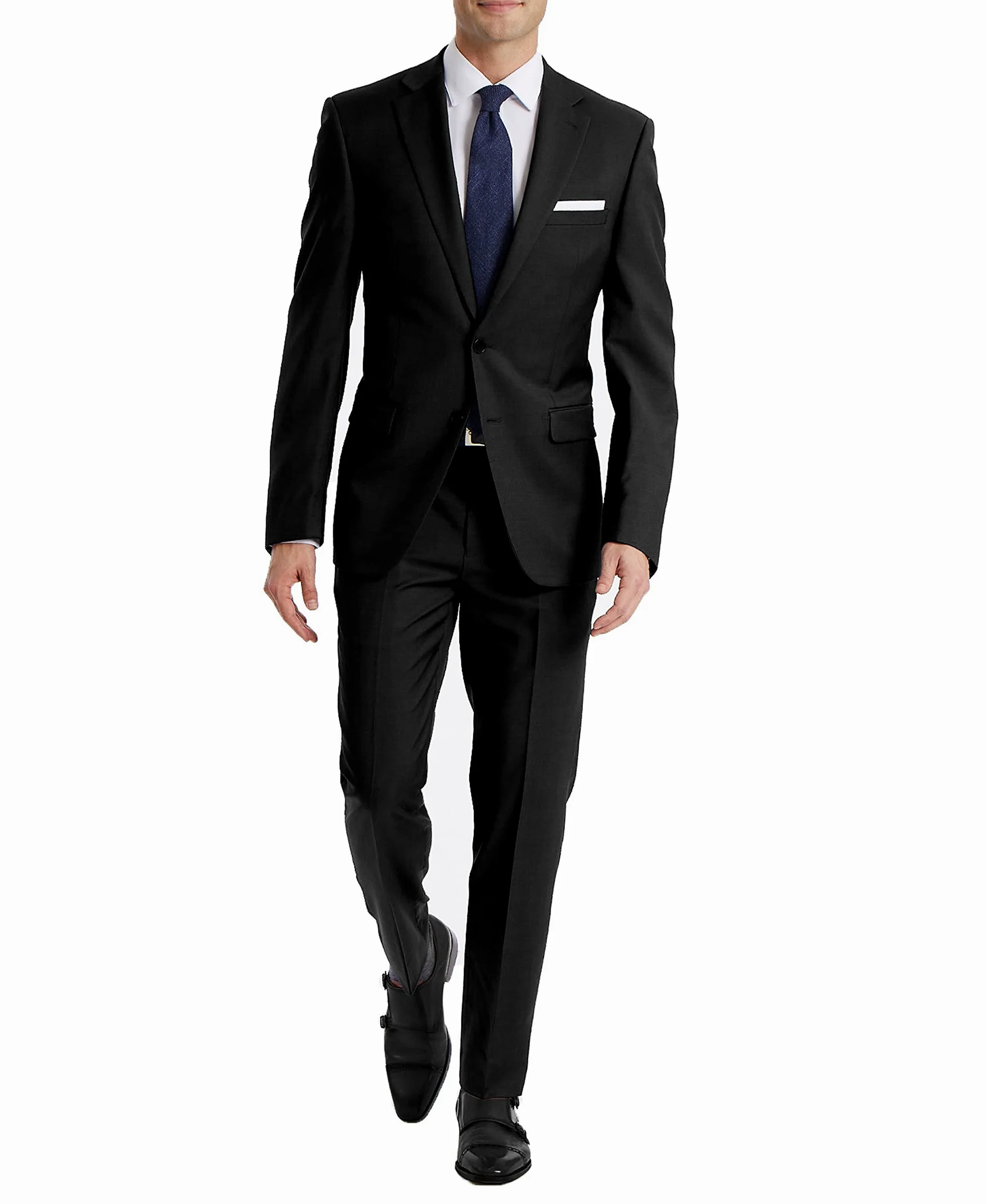 Calvin Klein Męskie spodnie garniturowe Jerome Business, Czarne, 34W 32L