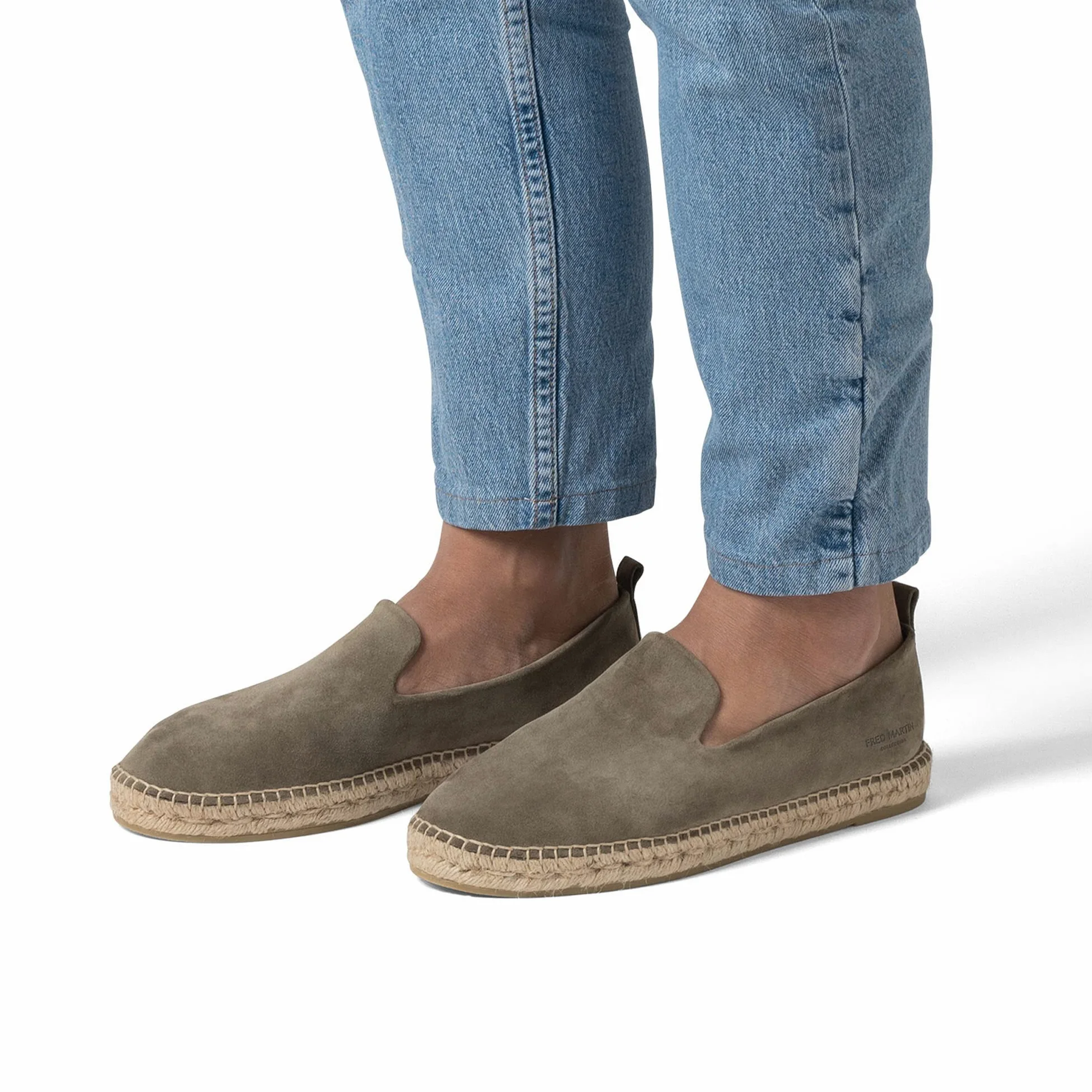 Fred Martin Collection, męskie espadryle z zamszu i juty