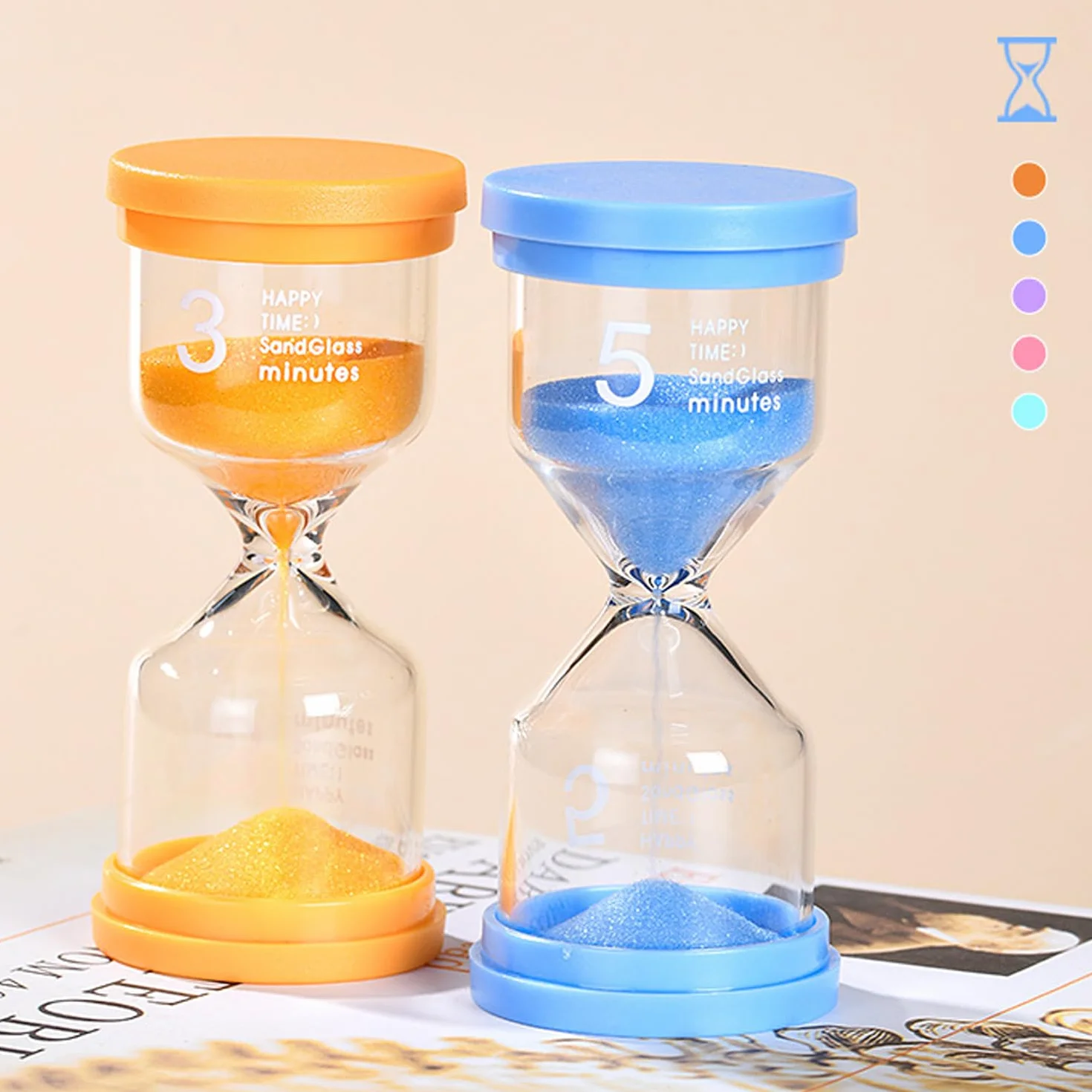 Klepsydra dla dzieci, timer kuchenny, funkcja klepsydry, wizualny timer dziecięcy, zegarek kuchenny, zegar 3/5/10/30 minut..