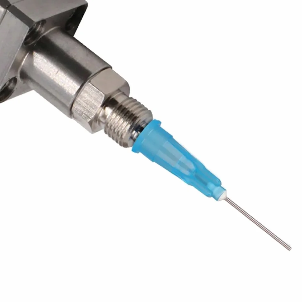 Prosta igła do dozowania 21G - 0,51 mm wewnątrz, 0,82 mm na zewnątrz, długość 30 mm, wielokrotnego użytku, dokładność medyczna i laboratoryjna, akcesoria do dozowania