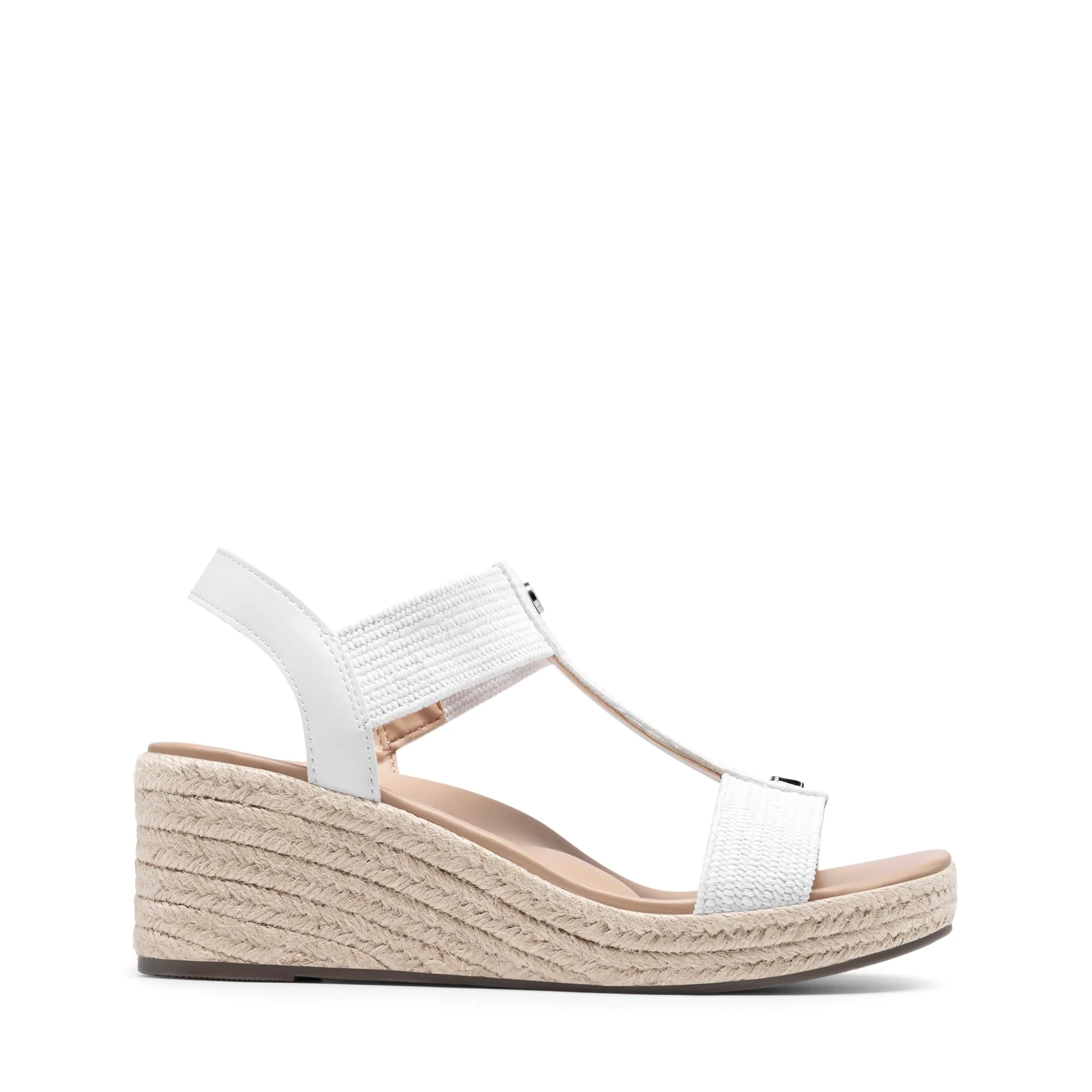 DREAM PAIRS Damskie sandały na koturnie, otwarte palce, espadryle, sandały, wygodna sukienka, na co dzień, z paskiem w kształcie litery T, koturny z podparciem łuku, do chodzenia, na plażę, letnie