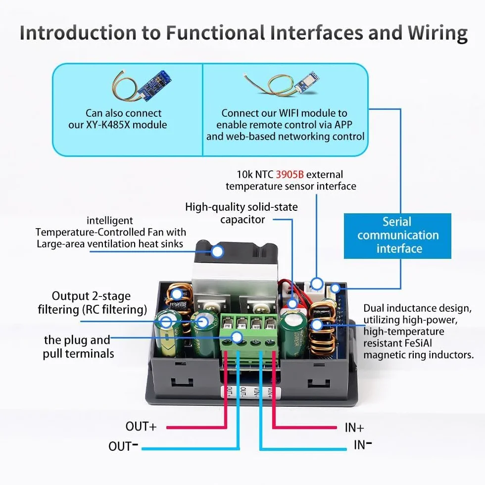 DC regulowany przetwornik Buck-Boost regulator napięcia DC6-36V 60W sterowanie numeryczne napięcie podnoszenia,stałe napięcie stały prąd moduł ładowania solarnego wyświetlacz LCD