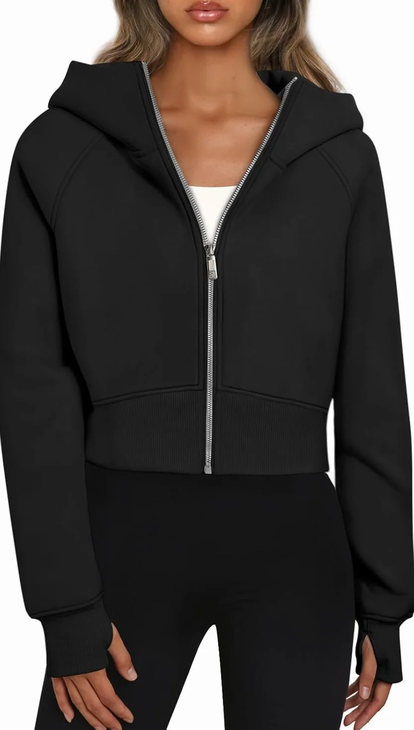 Damskie bluzy z kapturem, nastolatka, jesienna kurtka, oversize, bluzy na co dzień, przycięte bluzy z kapturem, swetry, topy