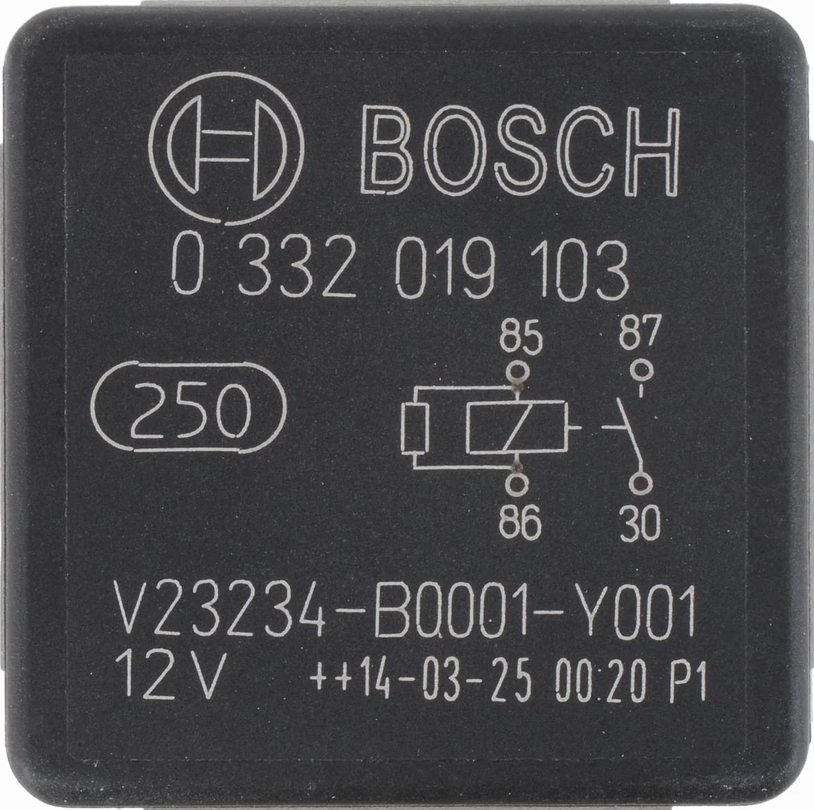 Bosch 0986332209 Przekaźnik Kostkowy, Czarny