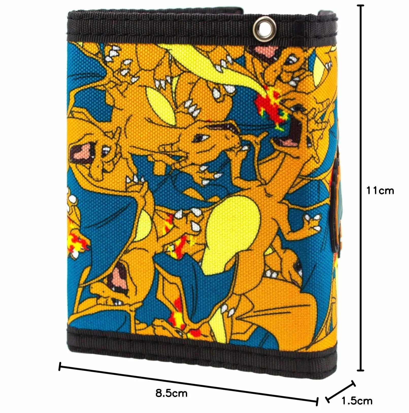 Pokemon Charizard No.6 przeciwpożarowe Portfel Portmonetka Pomarańczowy