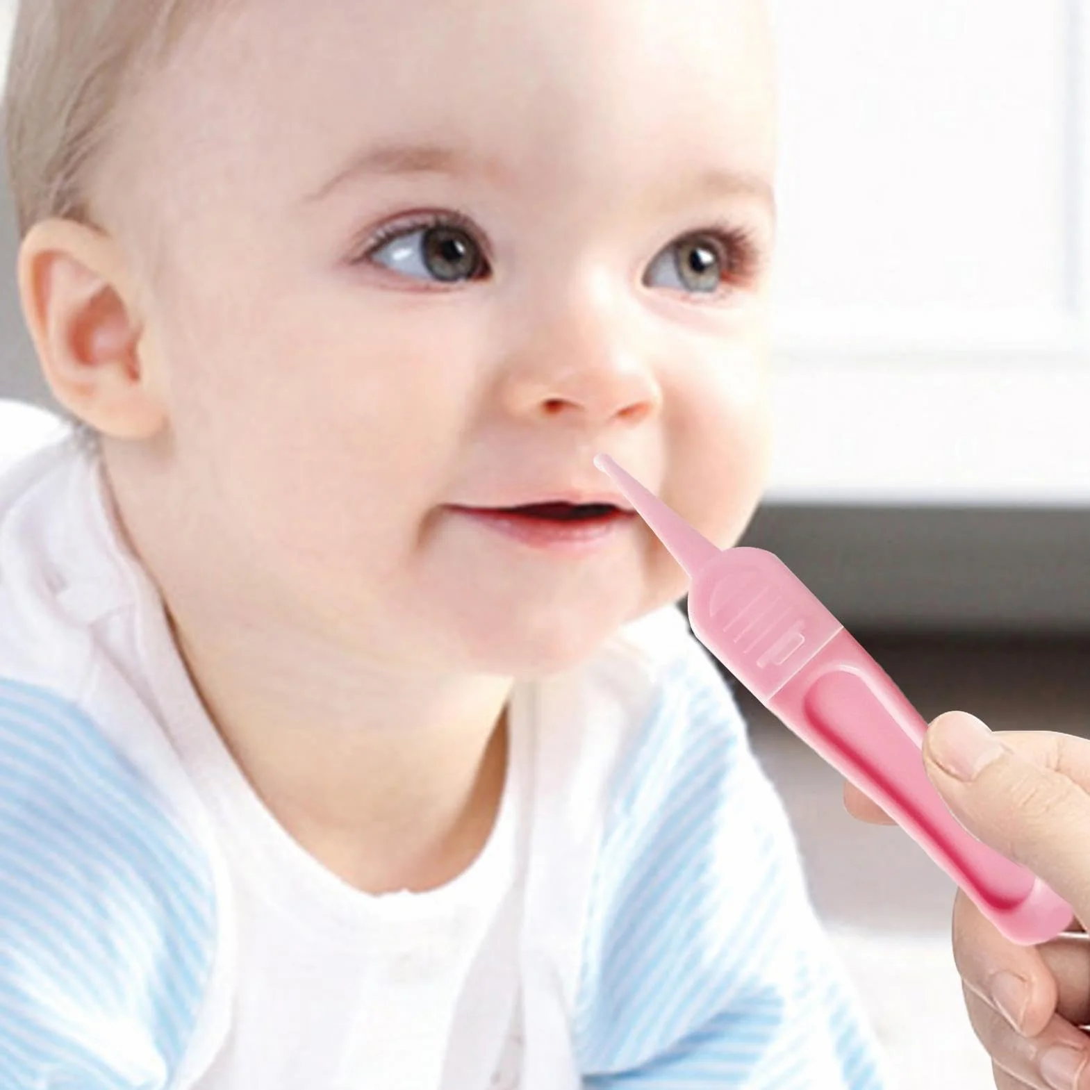 Booger Picker Tool – szczypce do czyszczenia nosa dla niemowląt | Okrągły pincet bezpieczny i skuteczny, materiały czyszczące szczypce przenośne kleszcze dla dzieci do czyszczenia kanałów usznych,