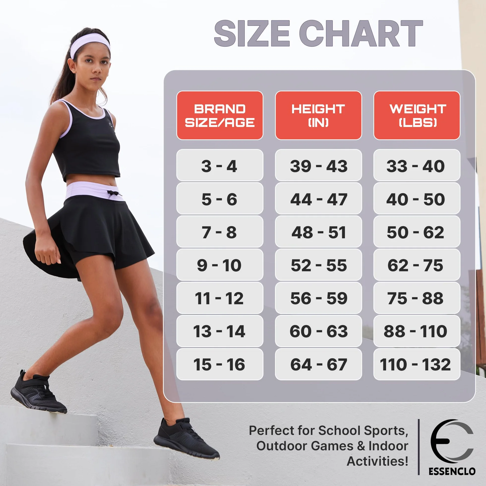 Zestaw odzieży sportowej dla dziewcząt Butterfly Shorts Skirts & Sleeveless Tops 5 sztuk