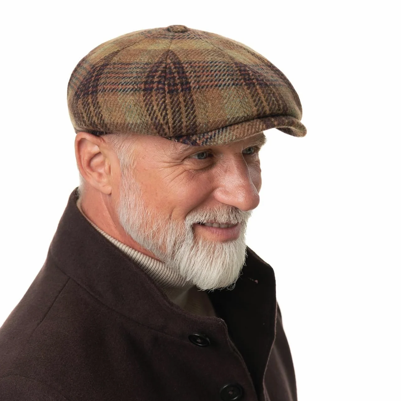 Stetson 8-panelowa wełniana czapka z daszkiem męska czapka balonowa - Made in The EU z daszkiem, na jesień, zimę, jesień, zimę, rozm. M (56-57 cm), brązowa