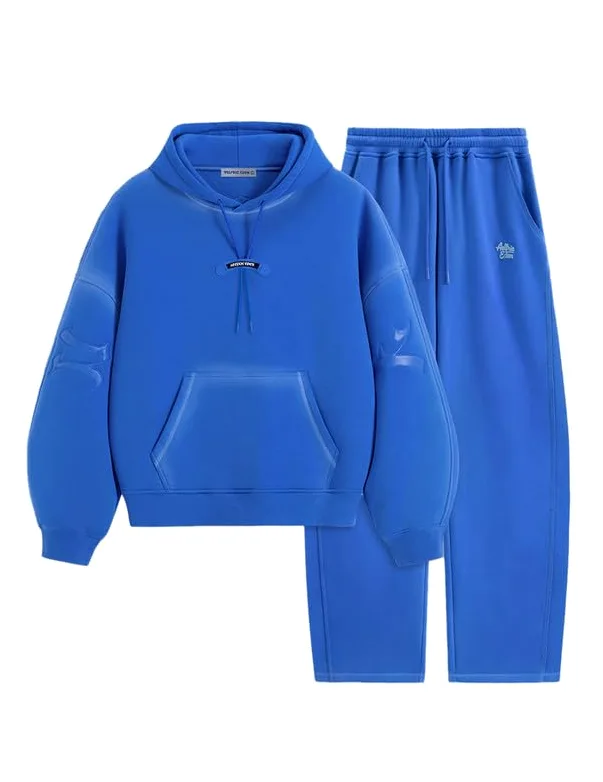 Aelfric Eden Męski dres do joggingu, baggy vintage, dres treningowy, damski, basic, strój rekreacyjny, uniseks, oversize, boxy, strój sportowy, polarowy, zestaw 2 sztuk
