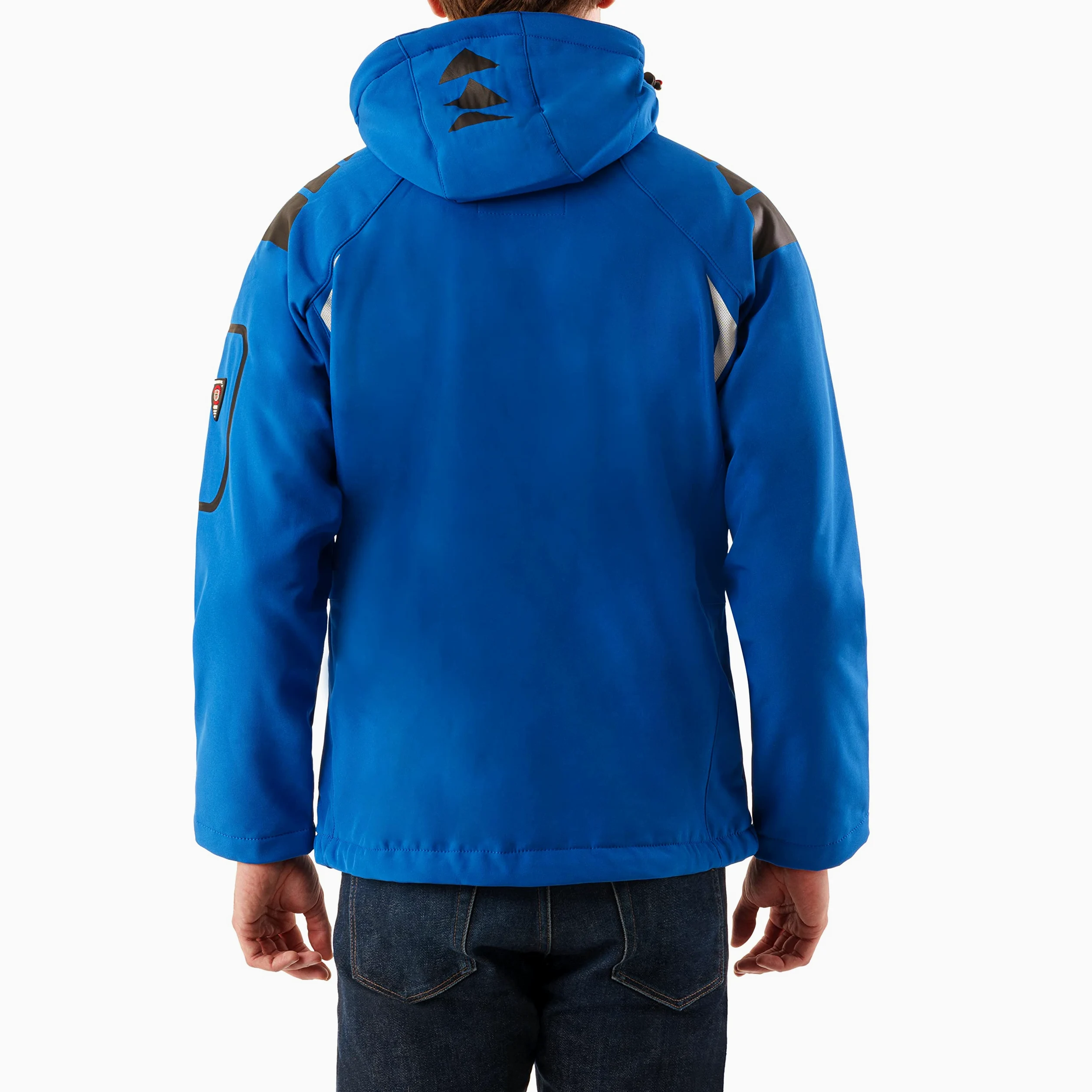 Geographical Norway Męska kurtka softshellowa, funkcyjna, outdoorowa, wodoodporna, w zestawie z beanie urbandreamz, Royal Tn, S