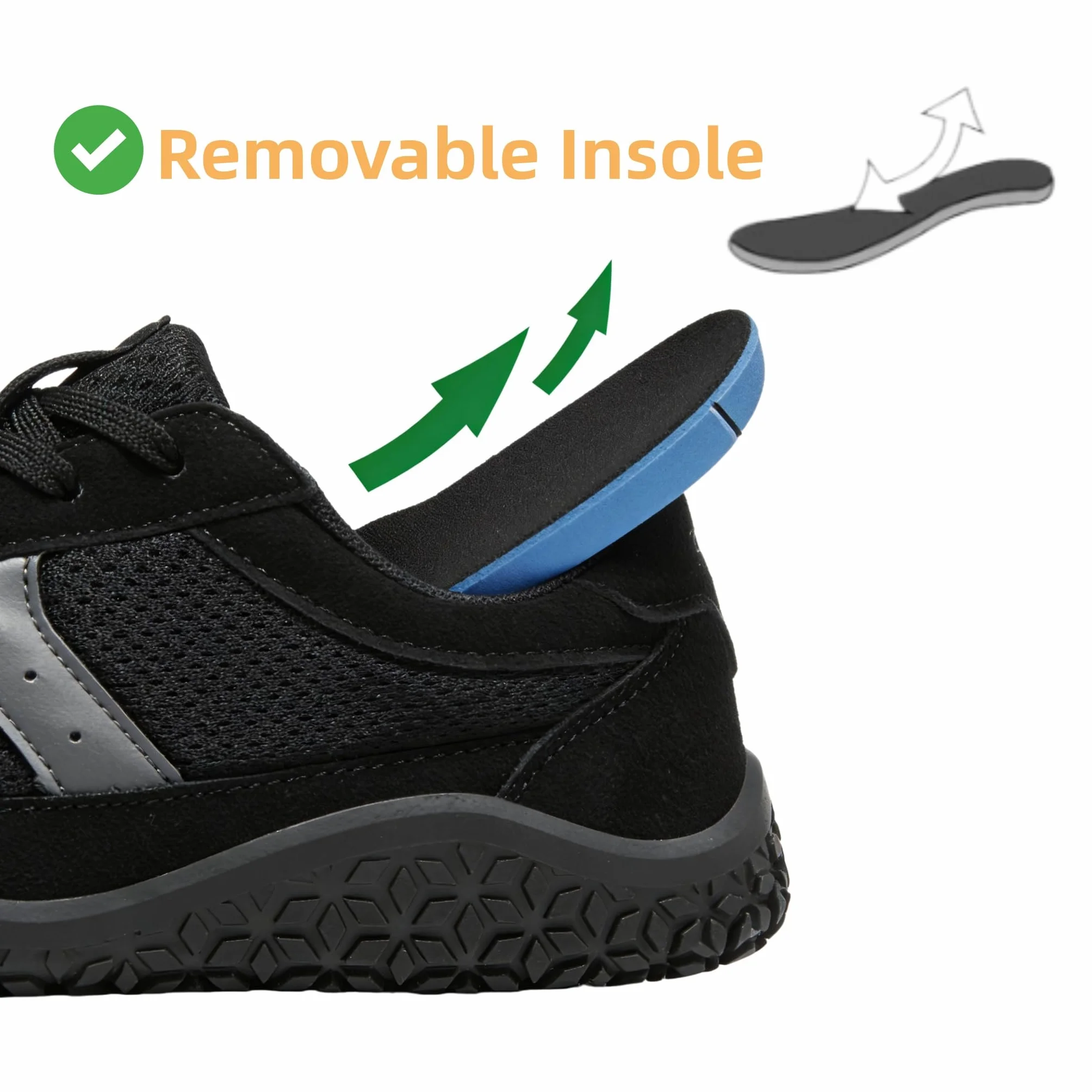 Meik Mangni Unisex buty do chodzenia boso, dla kobiet i mężczyzn, minimalistyczne buty trekkingowe dla sportowców, szerokie palce, antypoślizgowe i oddychające buty fitness, rozm. 36-46 EU
