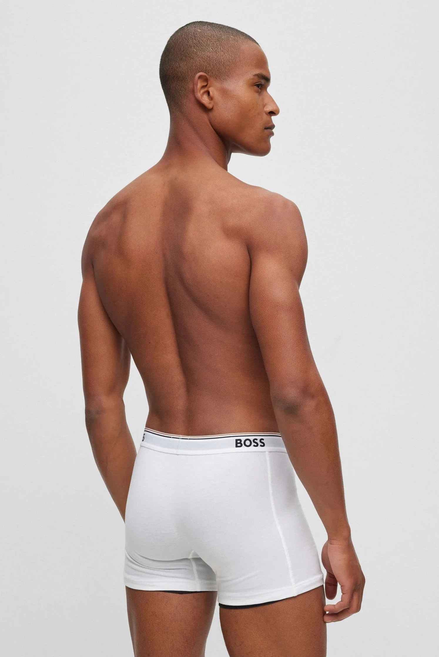 BOSS bokserki męskie, White100, M, 3 pary