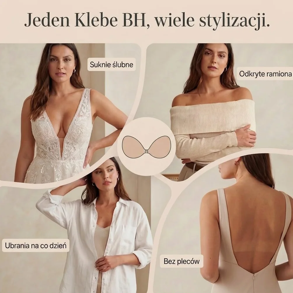 Klejony biustonosz Push Up beżowy