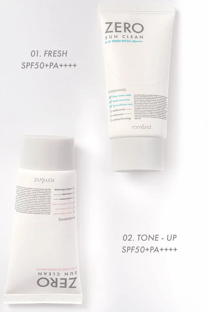 rom&nd Zero Sun Clean 01 Fresh SPF 50+ PA++++ 50 ml - krem przeciwsłoneczny