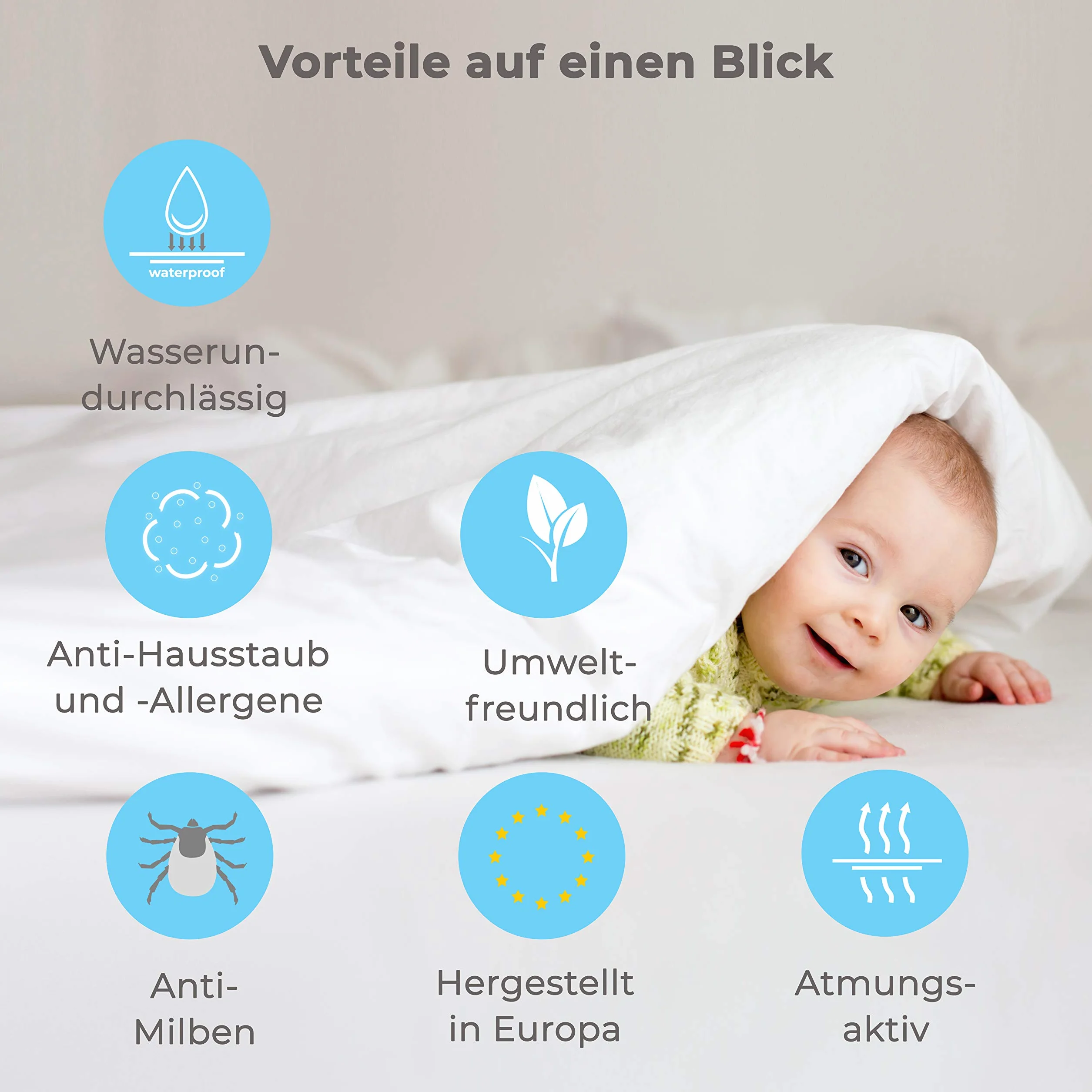Wodoszczelne prześcieradło z gumką, srebrno-szare, 89 x 50 cm, kompatybilne z Babybay Maxi, Midi, Boxspring, Comfort i Comfort Plus – prześcieradło z gumką, z wbudowanym oddychającym