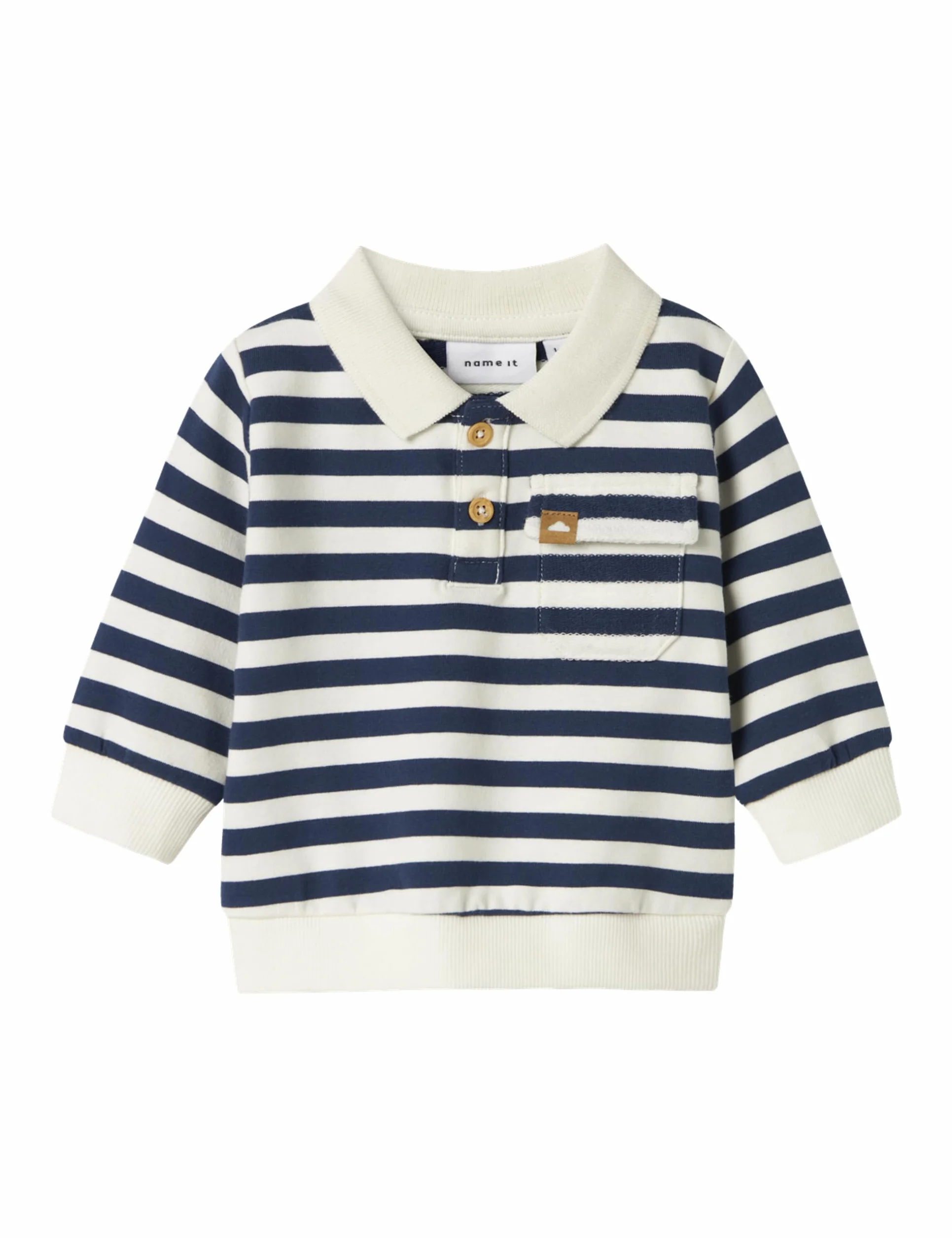 NAME IT Nbmnilsen Ls Polo Sweat Unb, niebieski (Insignia Blue), 74