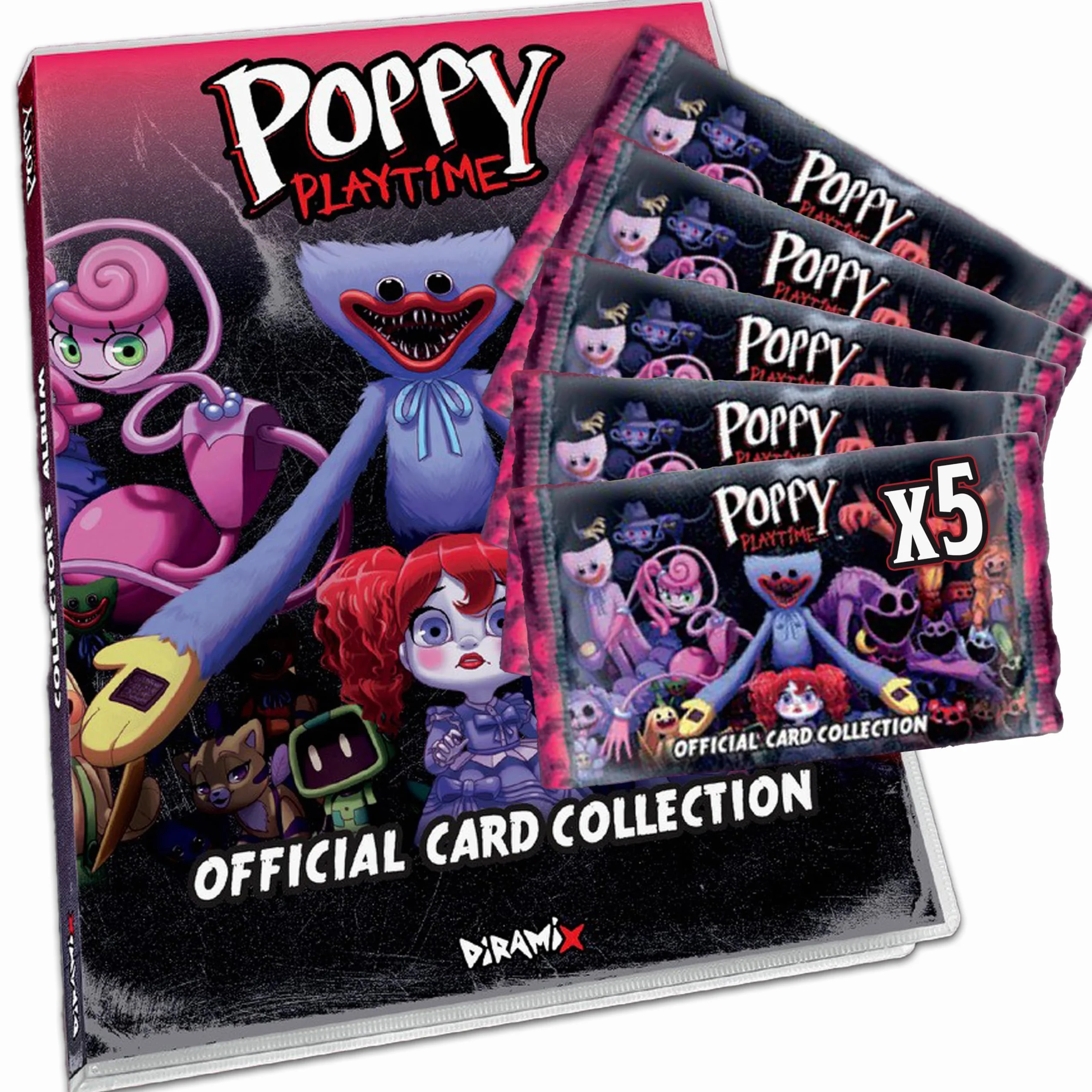 POPPY PLAYTIME segregator + 5 saszetek kart - pakiet startowy premium - oficjalny album na karty Diramix