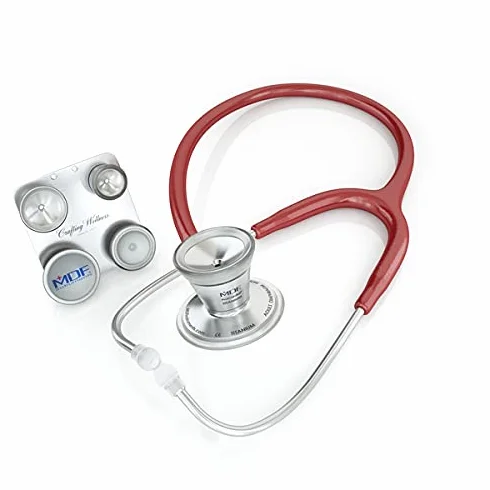 MDF® ProCardial® C3 kardiologia lekki tytanowy stetoskop z podwójną głową z dorosłym/pediatrycznym i niemowlęciem - Neonatal Cabrio - Free-Parts-for Life - Burgundy (MDF797CC17T)
