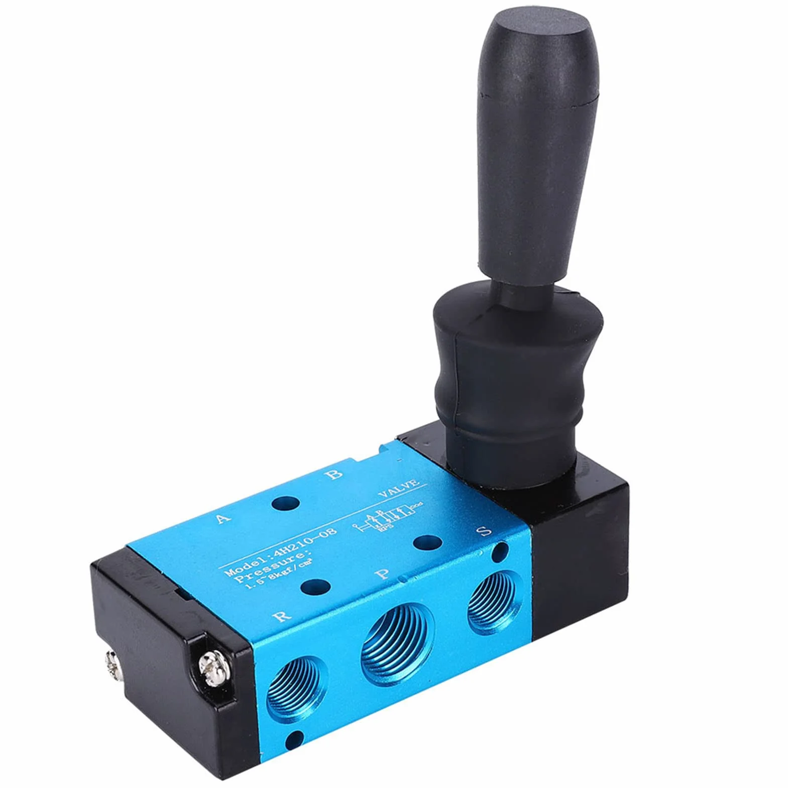 5-drożny 2-pozycyjny zawór pneumatyczny z manualną dźwignią powietrzną 1/4 PT pneumatyczny zawór magnetyczny manualne sterowanie push-pull stop aluminium 4H210-08