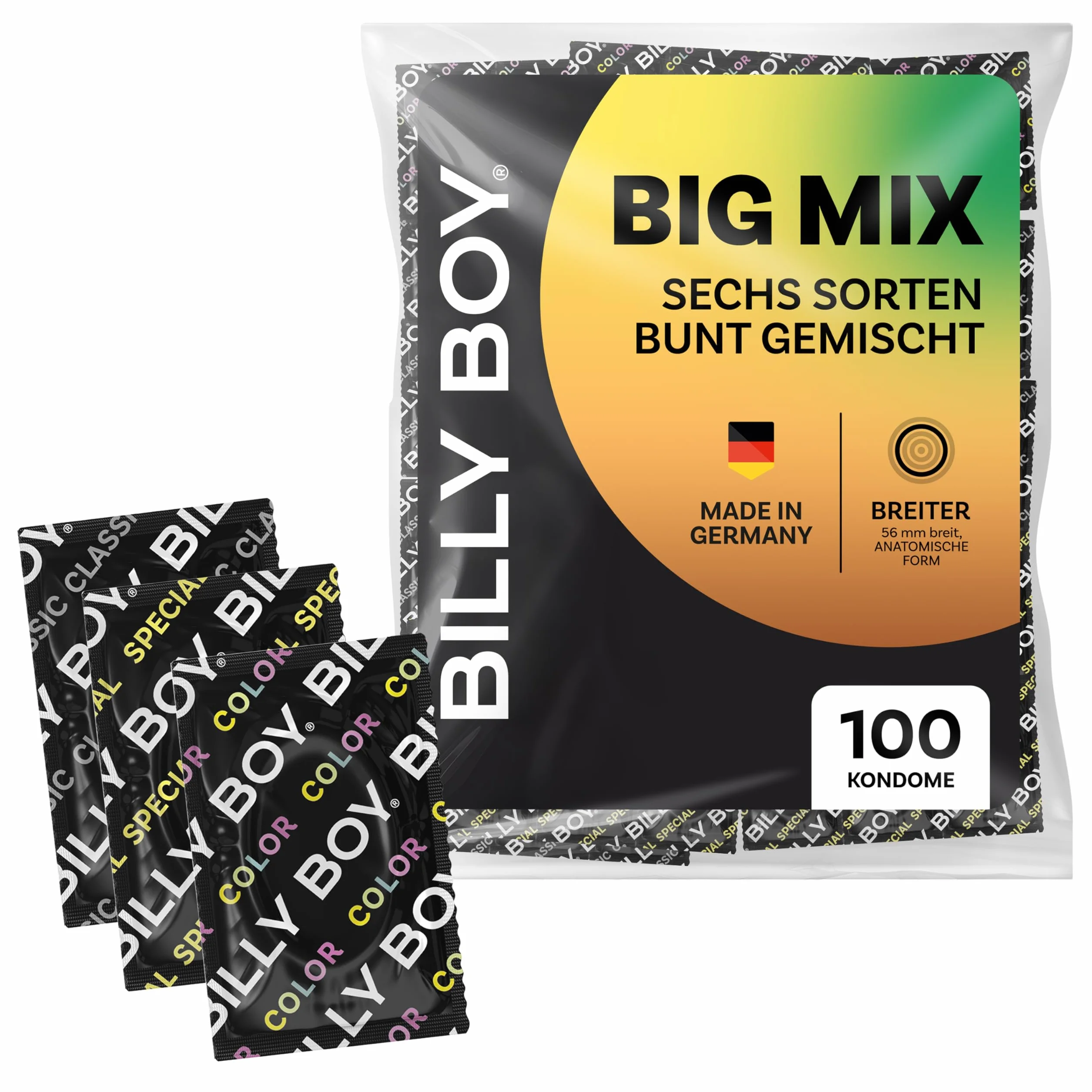 BILLY BOY Prezerwatywy BIG MIX 100 sztuk XL (56 mm)