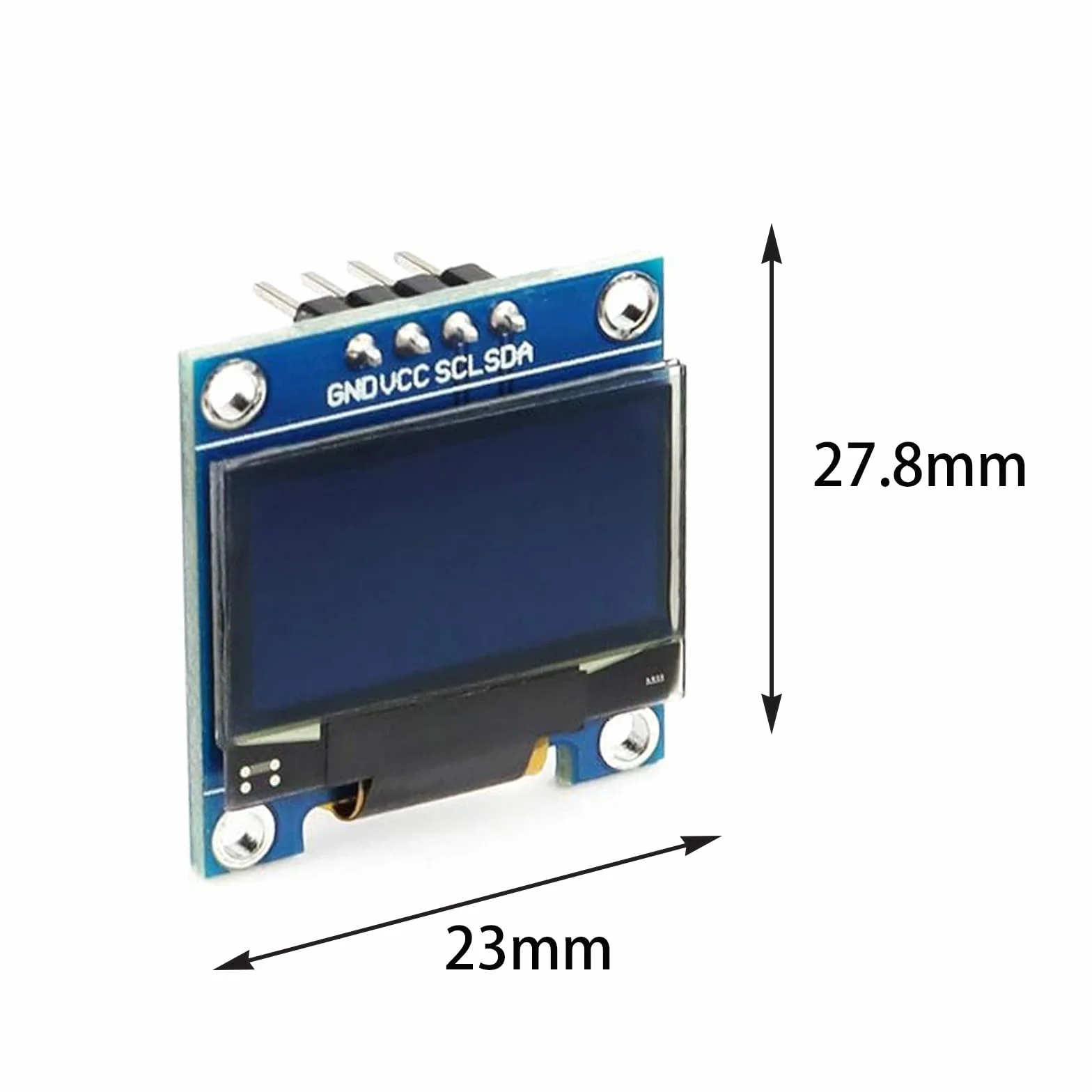 4 sztuki wyświetlacza OLED LCD 0,96", 128 x 64 pikseli, napęd 1315, interfejs IIC, moduł wyświetlacza, kompatybilne z Arduino (żółty i niebieski)