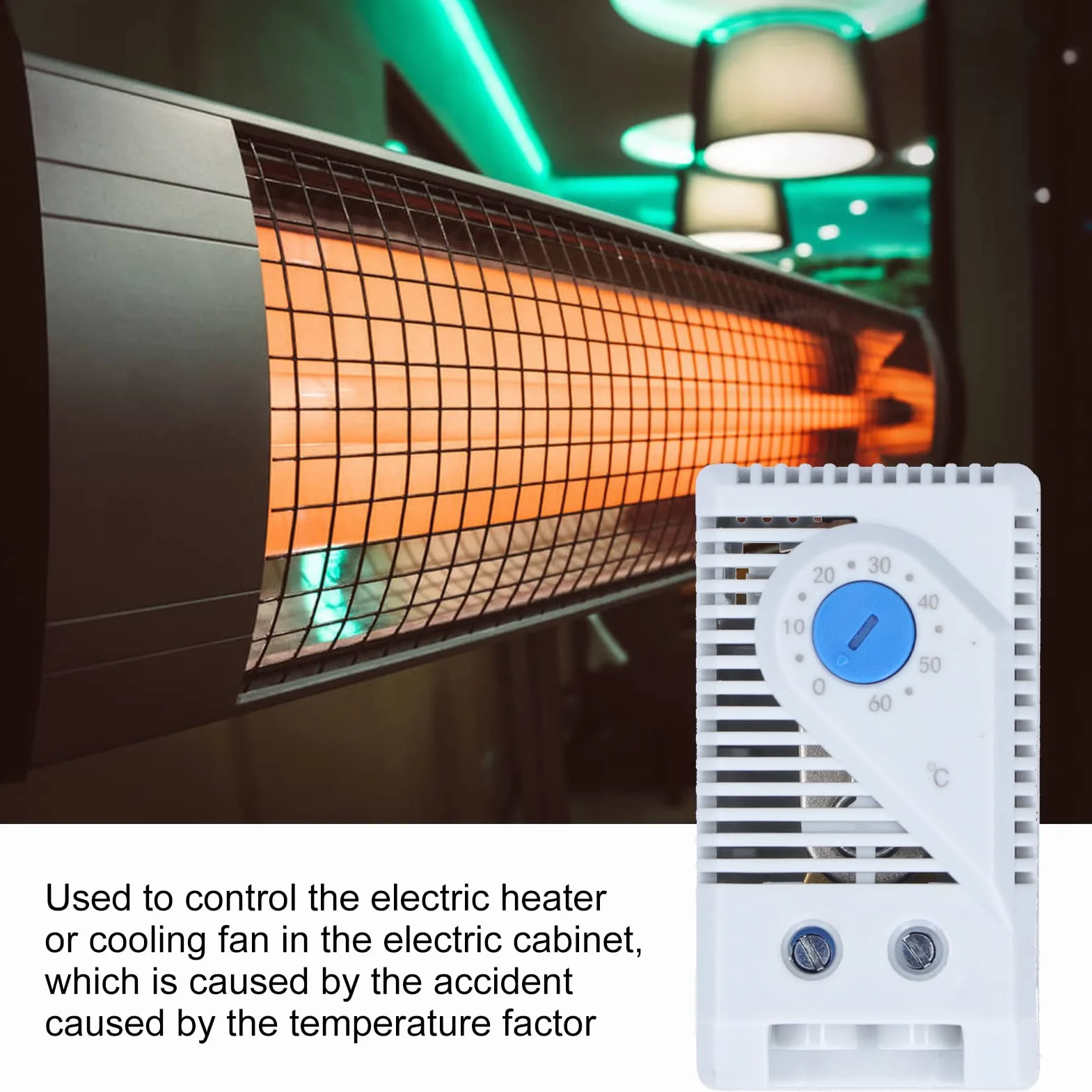 ViaGasaFamido 011 Mechaniczny Termostat Bimetaliczny Przełącznik Temperatury Termostatyczny Kontroler do Wentylatora Chłodzenia Grzejnika Elektrycznego