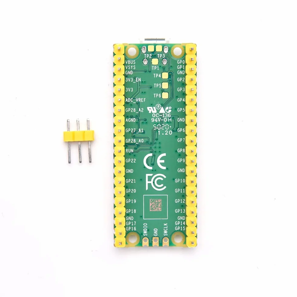 Adeept Raspberry Pi Pico z wstępnie lutowanym nagłówkiem i kablem USB, mini płytka rozwojowa mikrokontrolera, oparta na chipie Raspberry Pi RP2040, dwurdzeniowy procesor ARM Cortex M0+