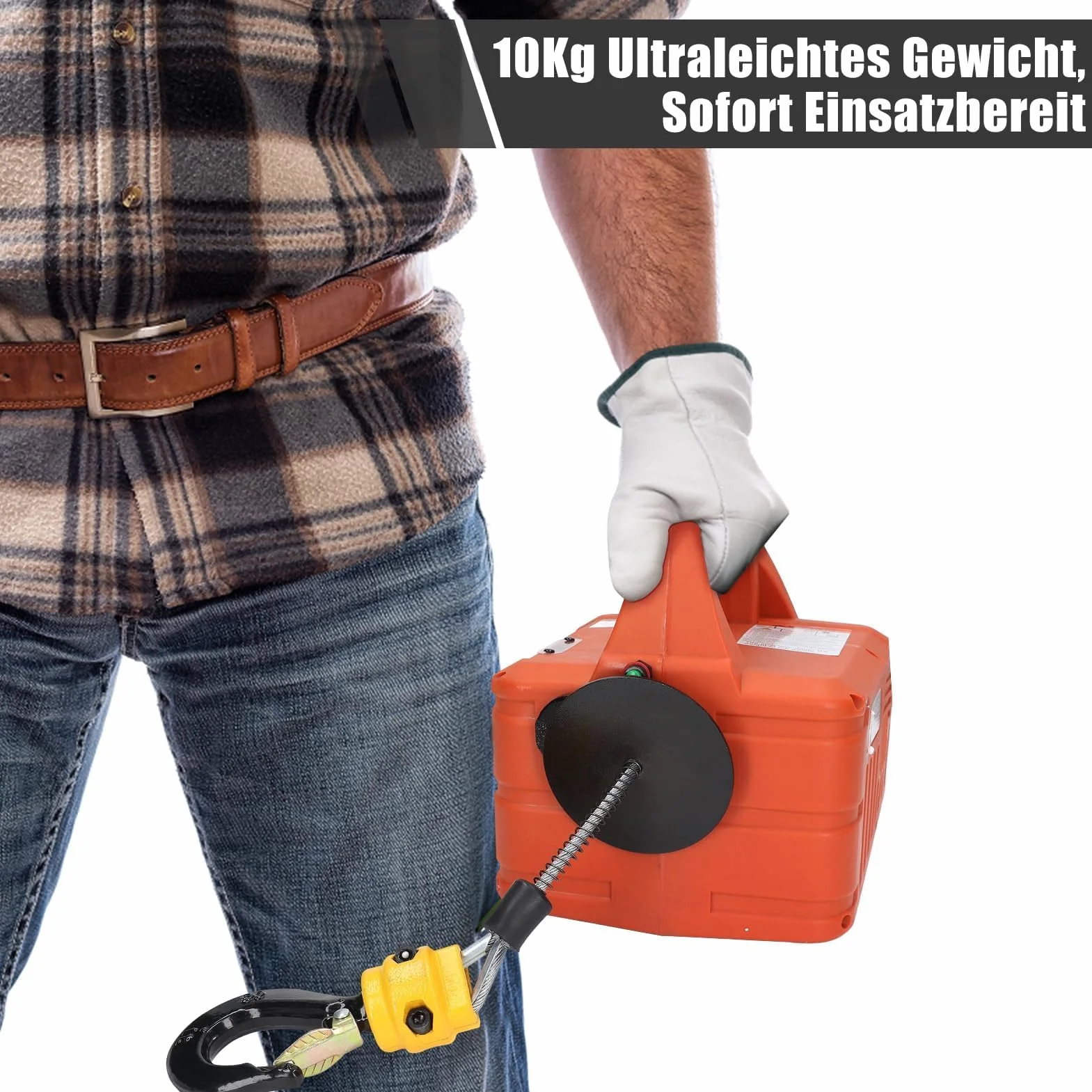 Elektryczna wciągarka linowa, 500KG/1100lb Elektroniczna wciągarka linowa Wciągarka Wciągarki z Bezprzewodowym pilotem zdalnego sterowania Zabezpieczenie przed przeciążeniem 7.6m/25ft Maksymalna