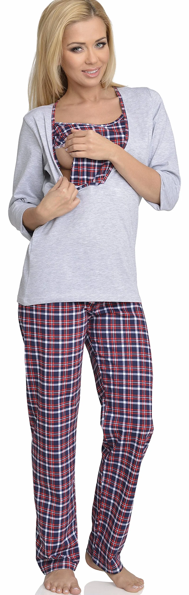 Be Mammy Piżama Damska Piżama do Karmienia 1N2TT2