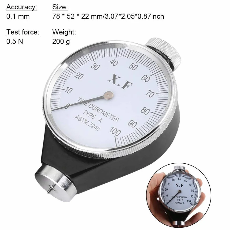 Twardościomierz do twardości opon gumowych Akozon w skali 0-100 (Model A)