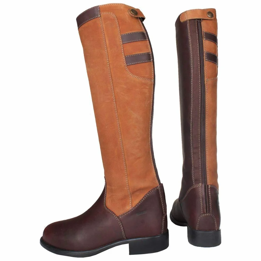 Unisex długie buty jeździeckie – buty zimowe dla dorosłych, outdoorowe, z zapięciem na zamek błyskawiczny, obuwie do jazdy konnej dla mężczyzn i kobiet, odpowiednie do pokazów deszczowych, skoków,
