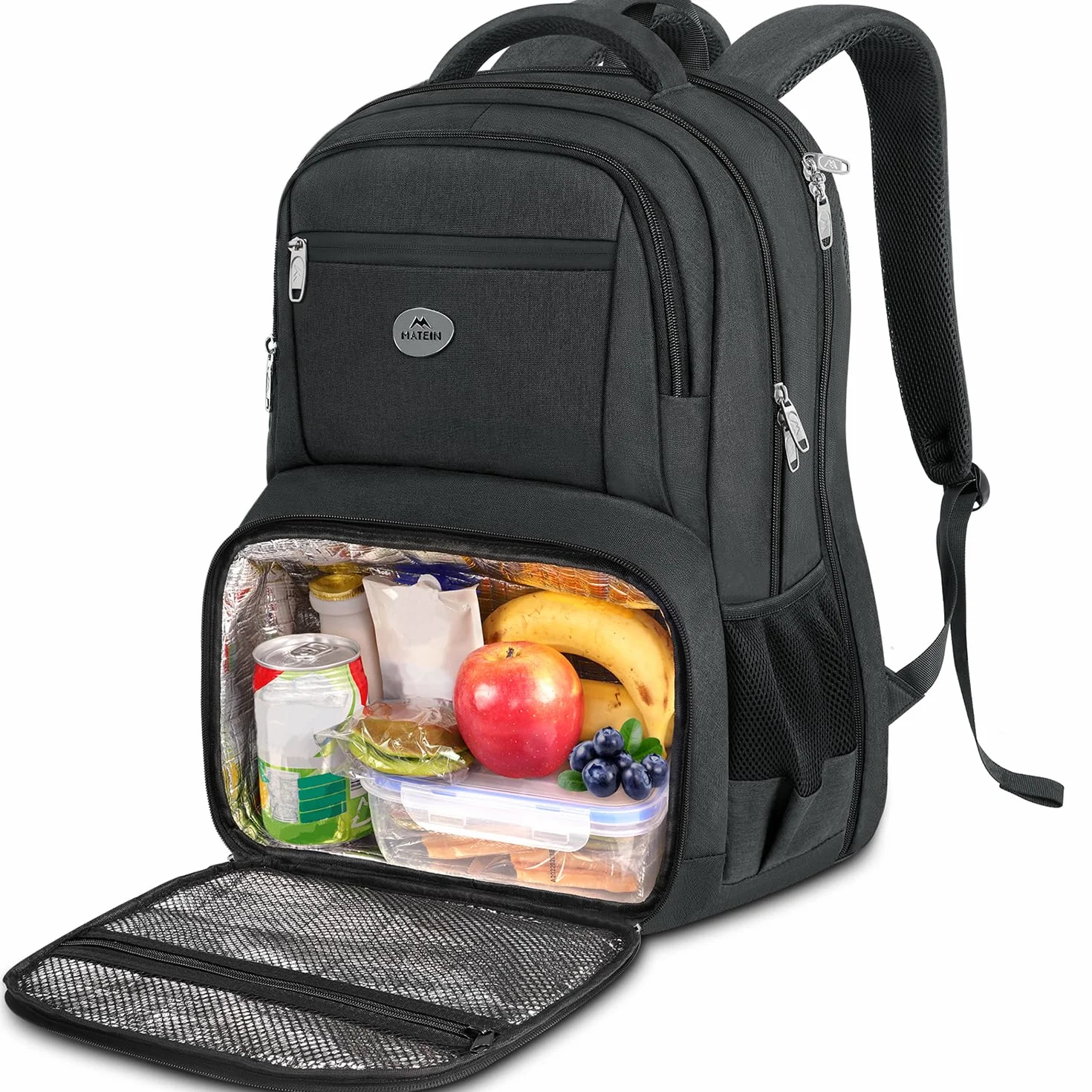 Plecak na laptopa MATEIN 17 cali z przegrodą chłodzącą, lunchpack, plecak podróżny dla mężczyzn, antykradzieżowy plecak chłodzący zgodny z TSA do pracy