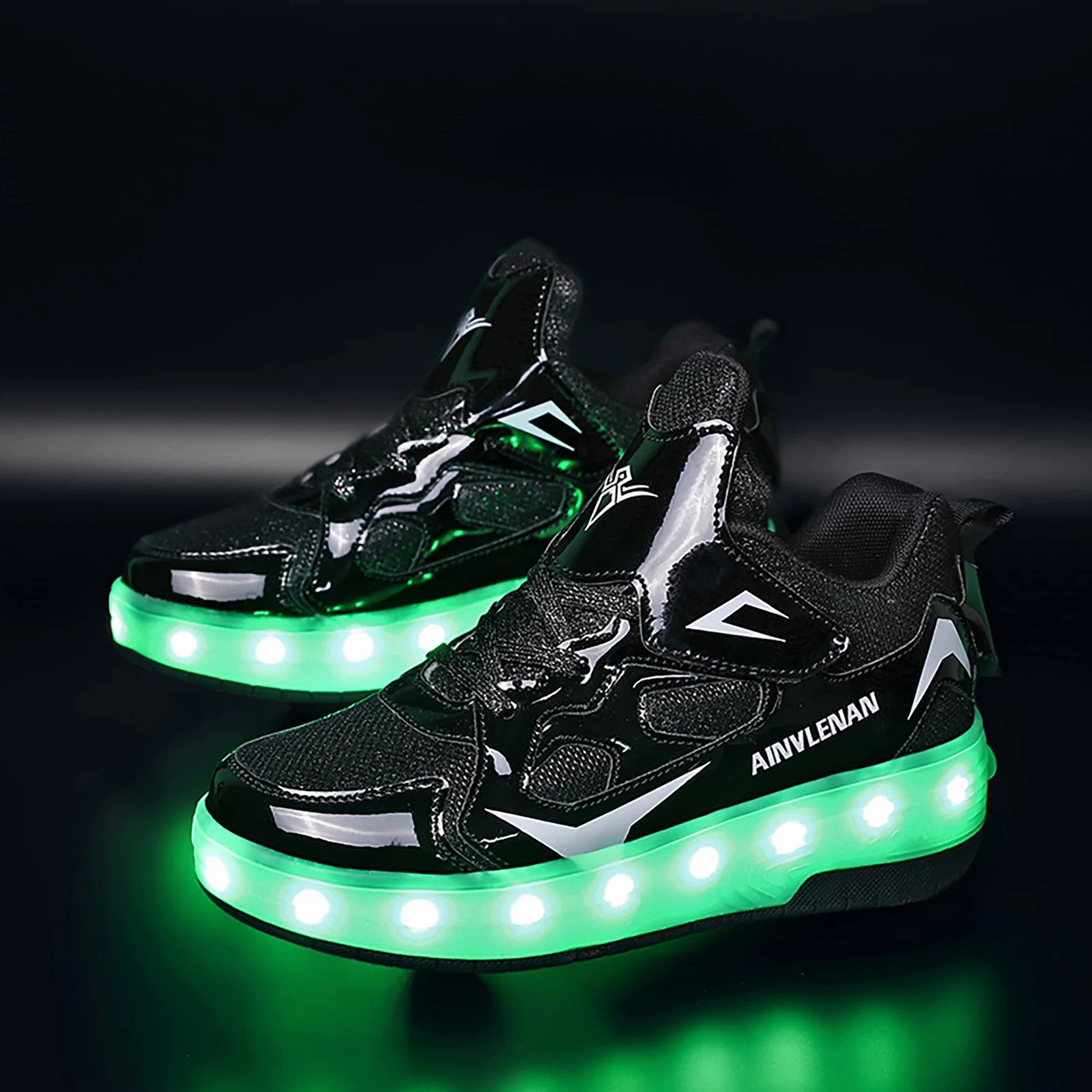 Chłopięce dziewczęce buty na deskorolkę z migającymi diodami LED, buty z rolkami, automatyczne zwijanie, komfortowe, outdoorowe buty sportowe dla dzieci