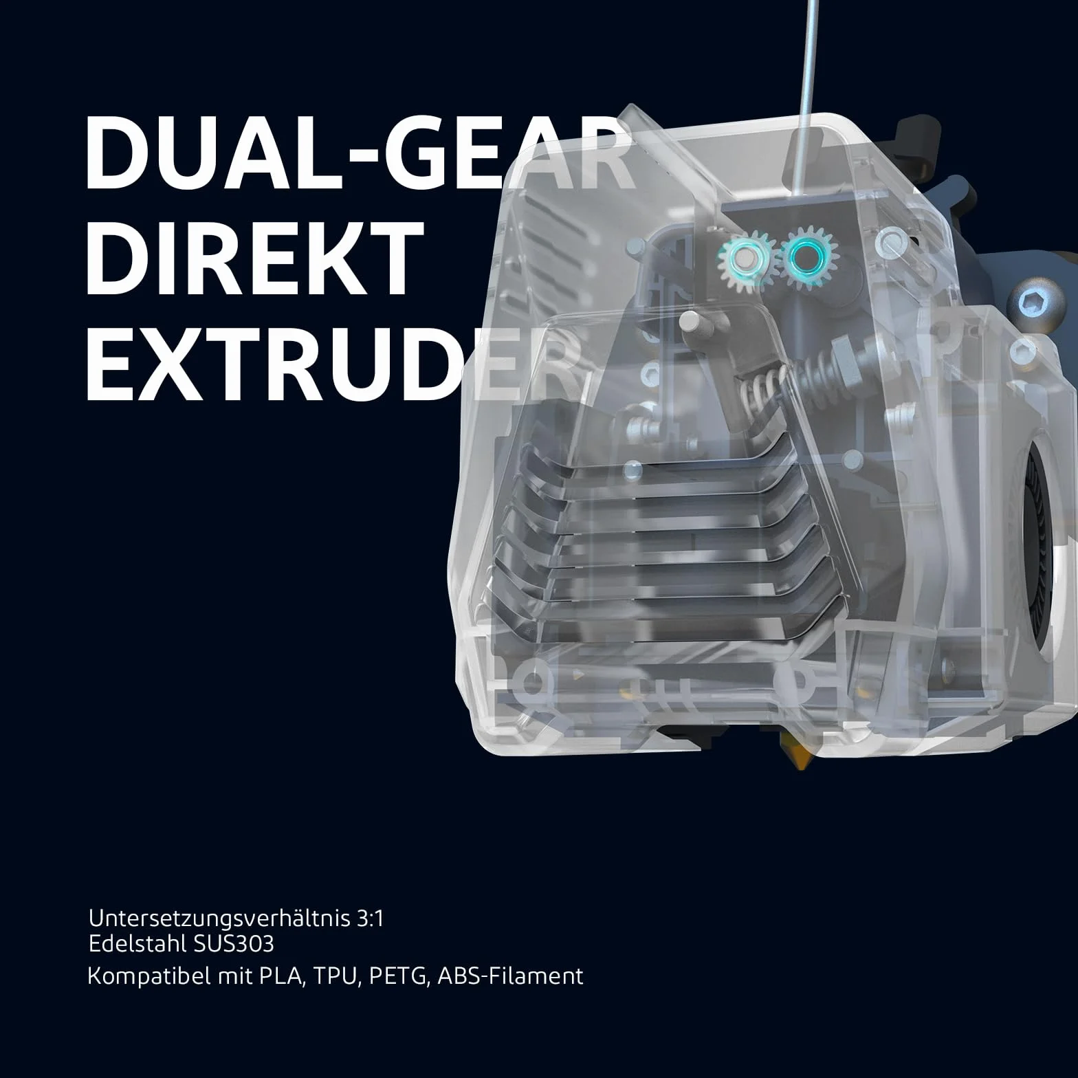ELEGOO Neptune 3 Pro FDM drukarka 3D z automatycznym poziomowaniem łóżka, wytłaczarka bezpośrednia Dual-Gear, napęd podwójnego wrzeciona pociągowego, zdejmowany ekran pojemnościowy, 225 x 225 x 280 mm