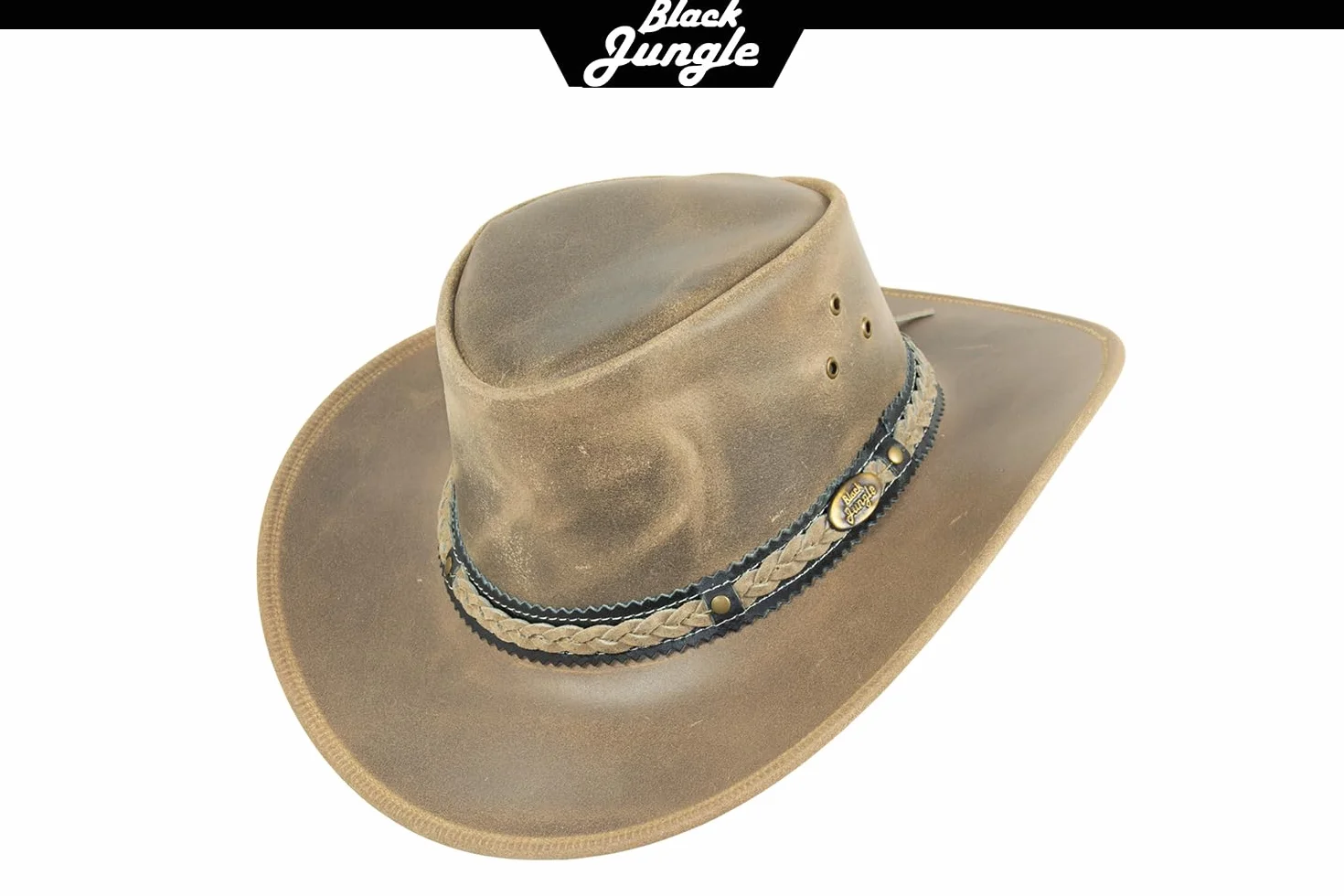Black Jungle ARAMAC skórzany kapelusz kowbojski kapelusz australijski