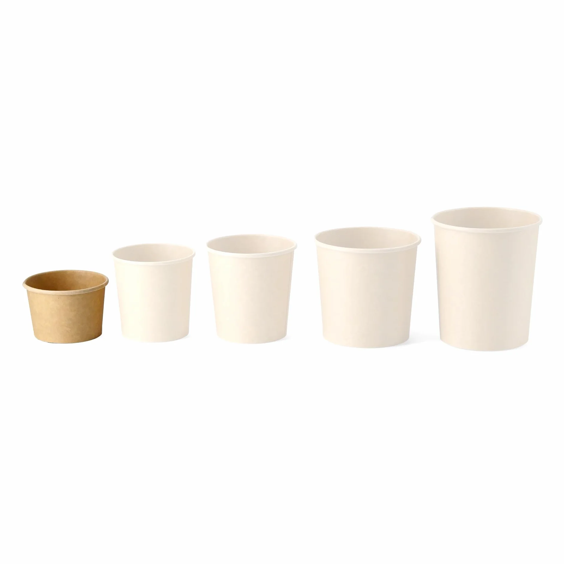 BIOZOYG Miska na zupę 25 sztuk 200 ml / 8 uncji Ø 90 mm, brązowa, miska z kartonu, kubek kraft, pojemnik na zupę, kubek na zupę, talerz na zupę, pudełko na makaron