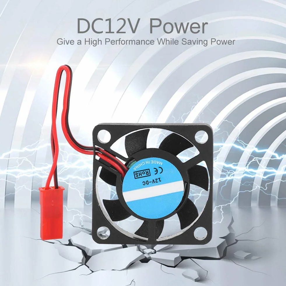 Wentylator drukarki 3D, 30x30x7mm 3007 12V Mini wentylator DC chłodnica, PH2.0 2Pin 12V silnik Mini bezszczotkowy wentylator chłodnicy do akcesoriów do drukarek 3D