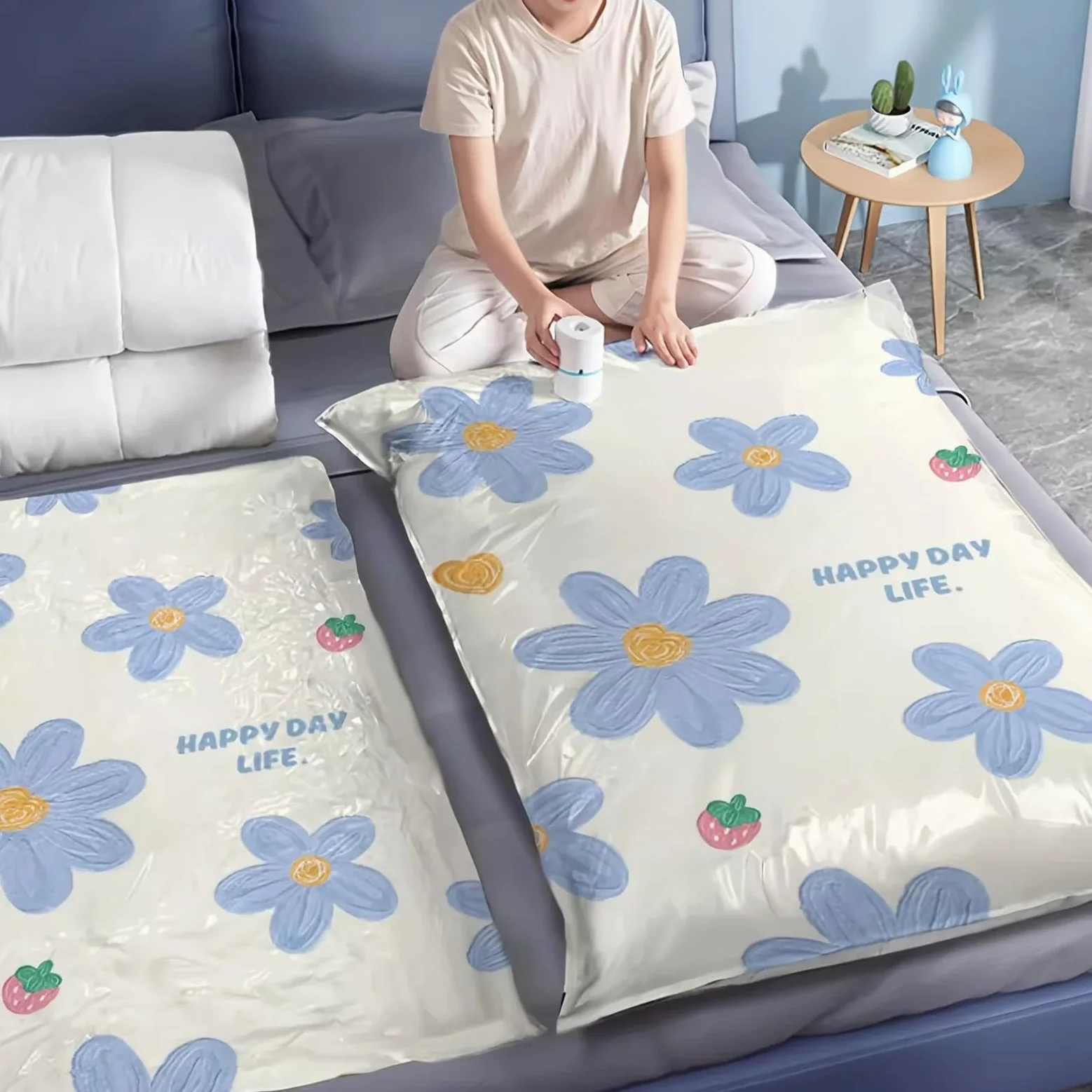 Worek do przechowywania próżniowego, Worki próżniowe do przechowywania kompresyjnego, opakowanie 4 lub 6 sztuk, różne rozmiary(6pcs 80x100cm)