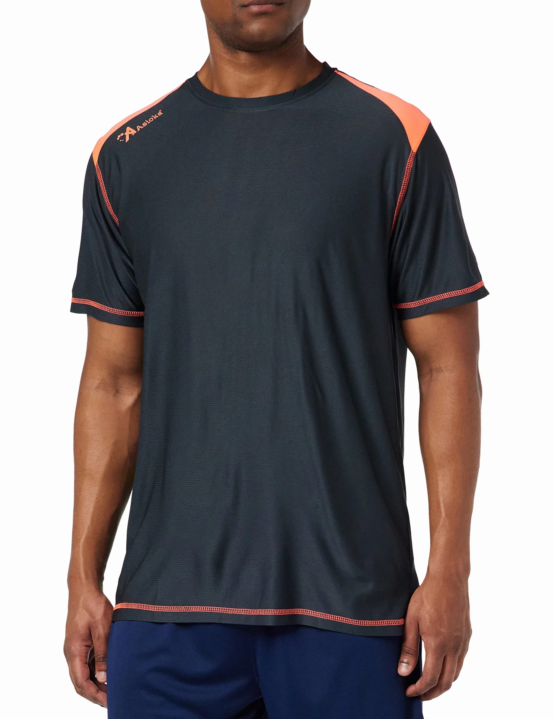 ASIOKA 182/17 Koszulka techniczna kombinowana Unisex dla dorosłych, XL, Marengo/pomarańczowy